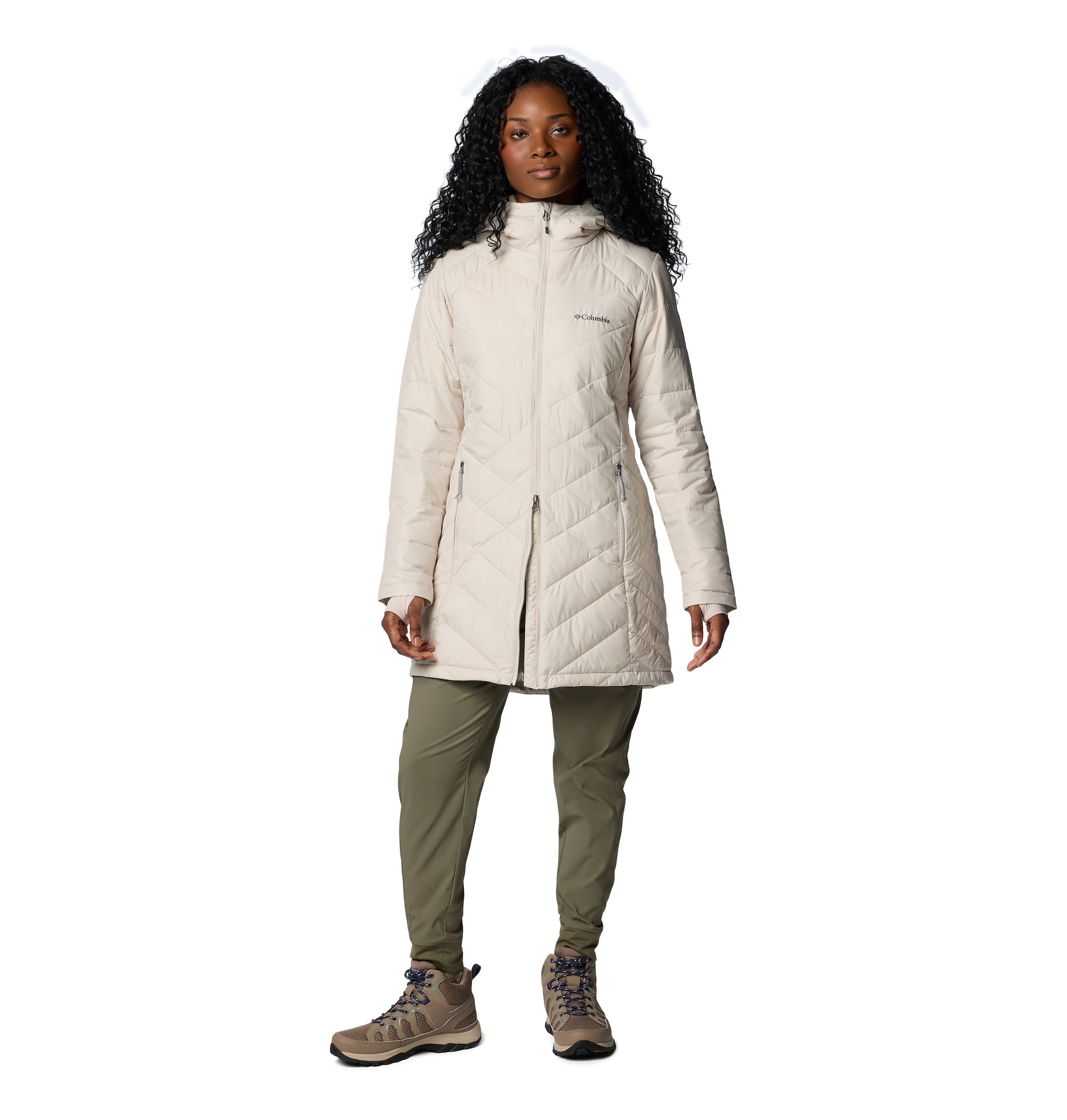 Columbia Steppmantel »HEAVENLY LONG HOODED JACKET«, (1 tlg.)