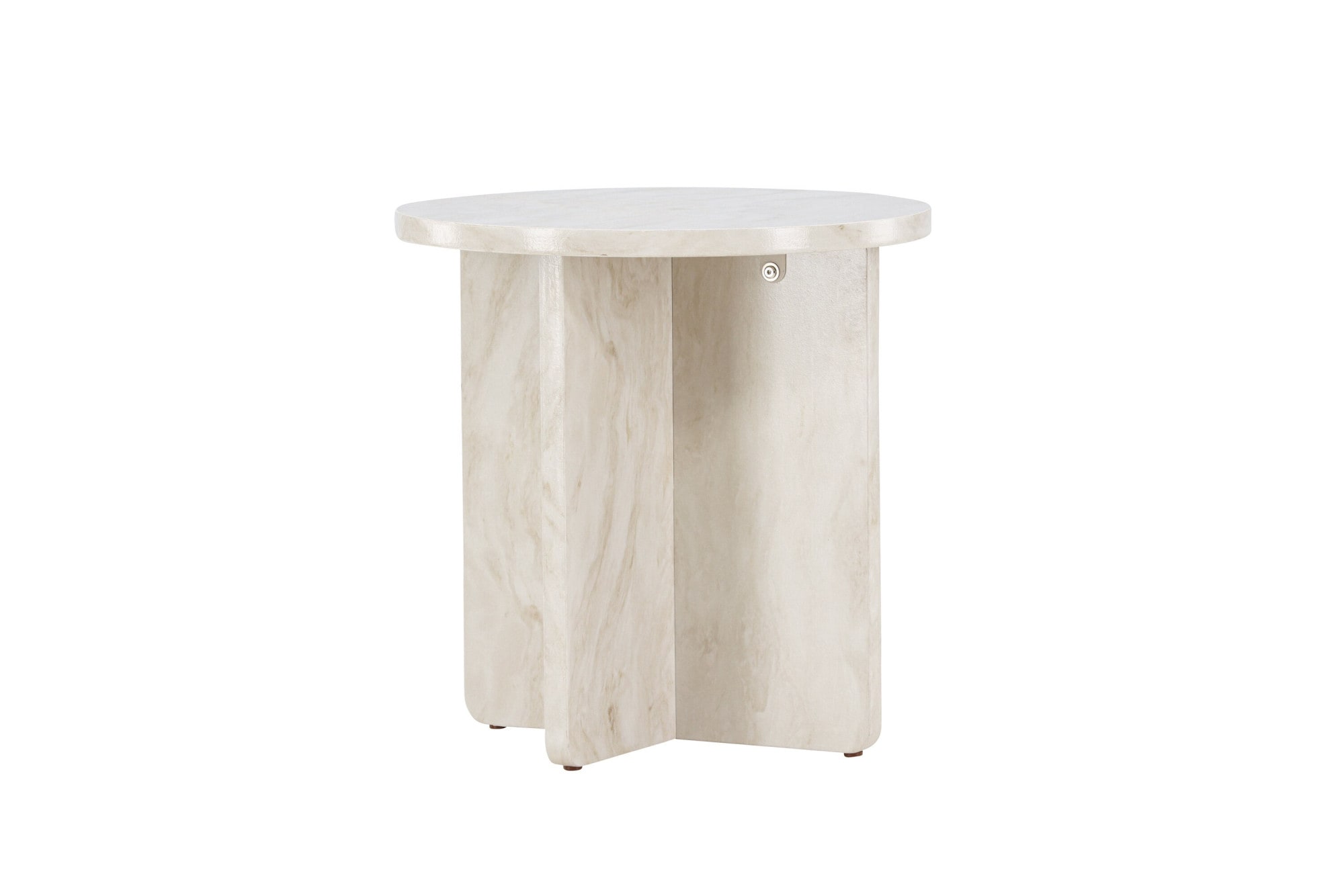 Image of Venture Home Beistelltisch "Ålesund in Marmoroptik, pflegeleicht & modern, Ø50 cm" Ablagetisch, MDF, gewachst, rund, kompakt, anspruchsvoll