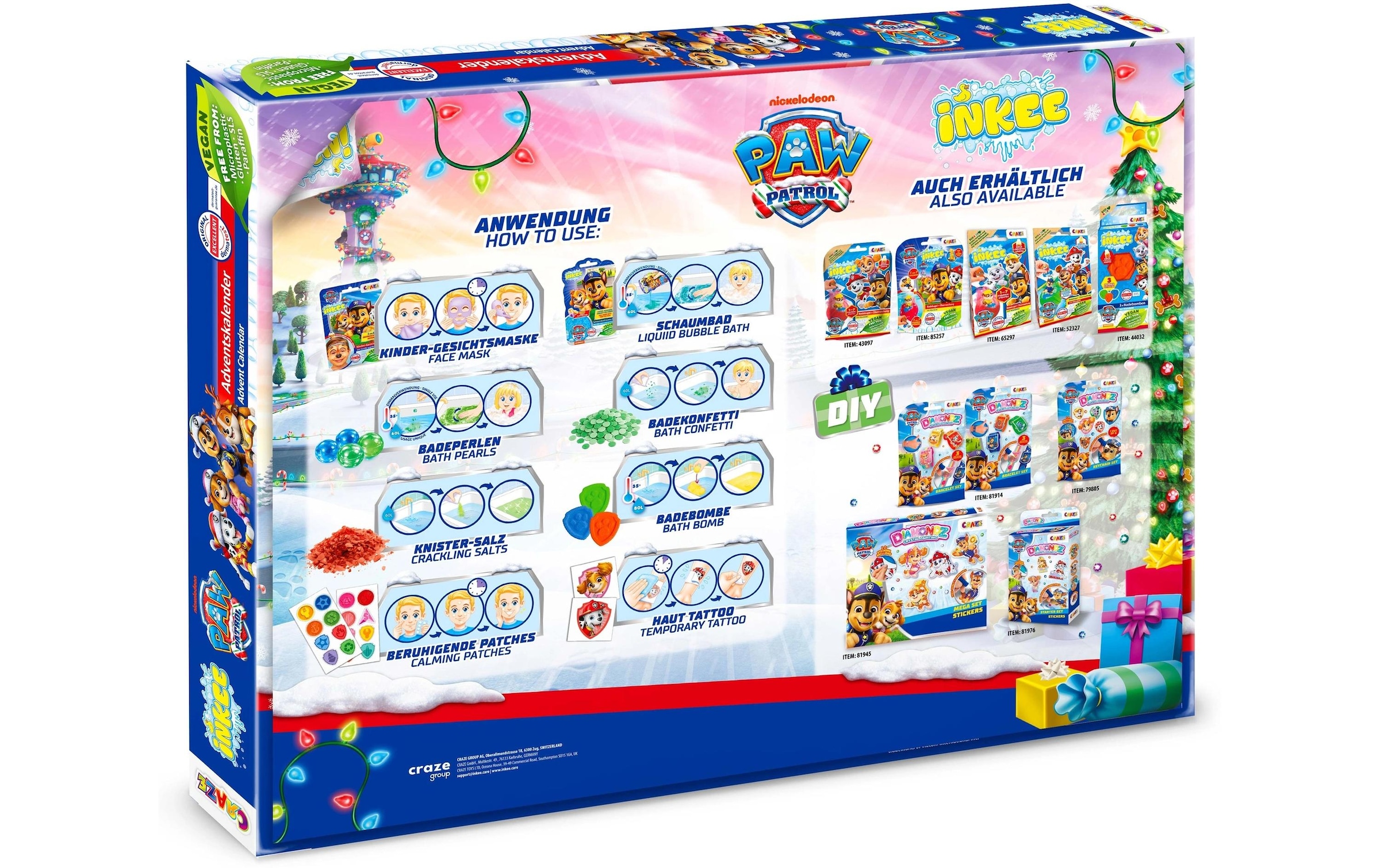 CRAZE Calendrier de l'Avent »Craze Adventskalender Inkee Paw Patrol«