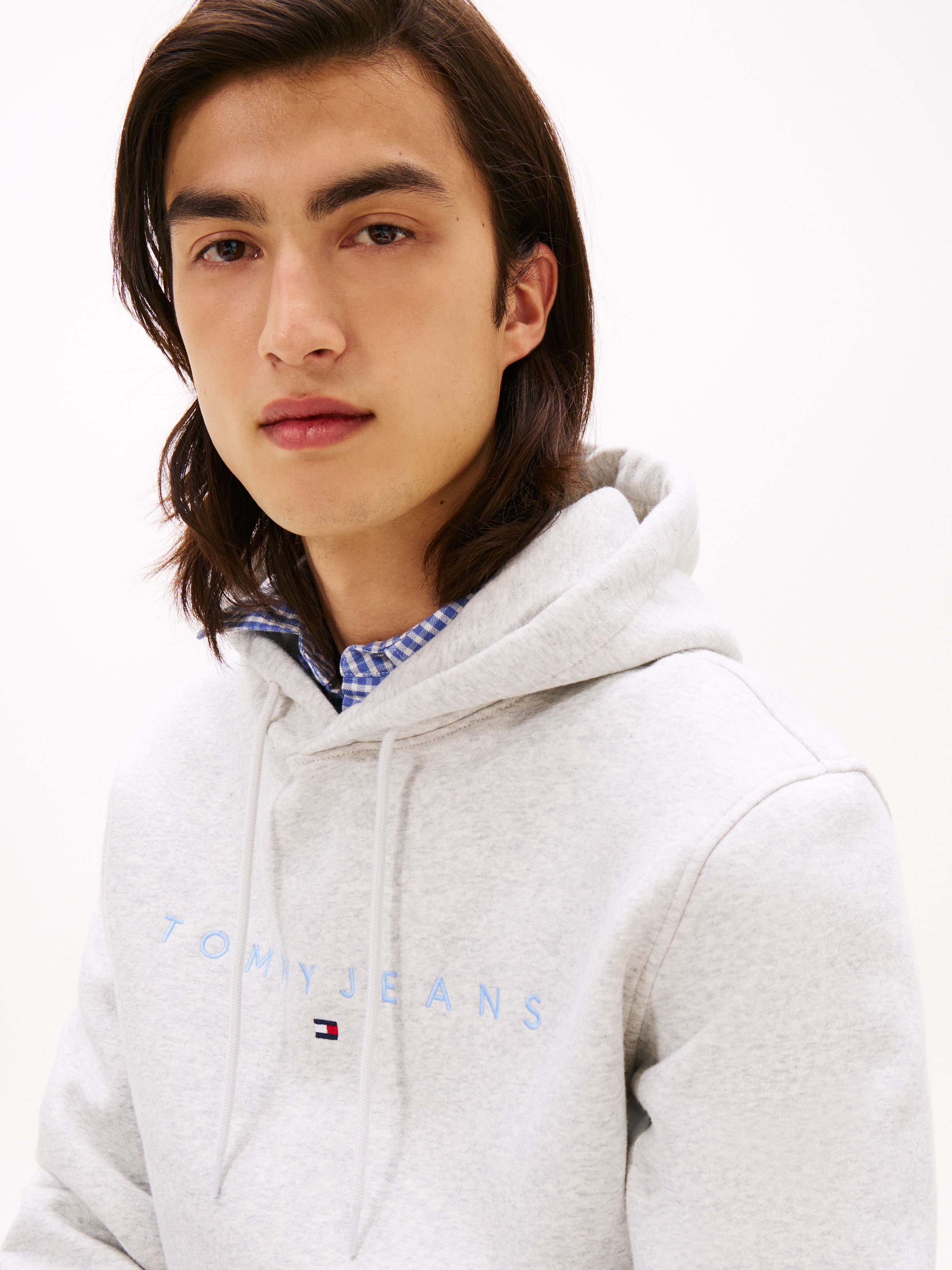 Tommy Jeans Hoodie »TJM REG LINEAR LOGO HOODIE EXT« mit Logo-Stickerei