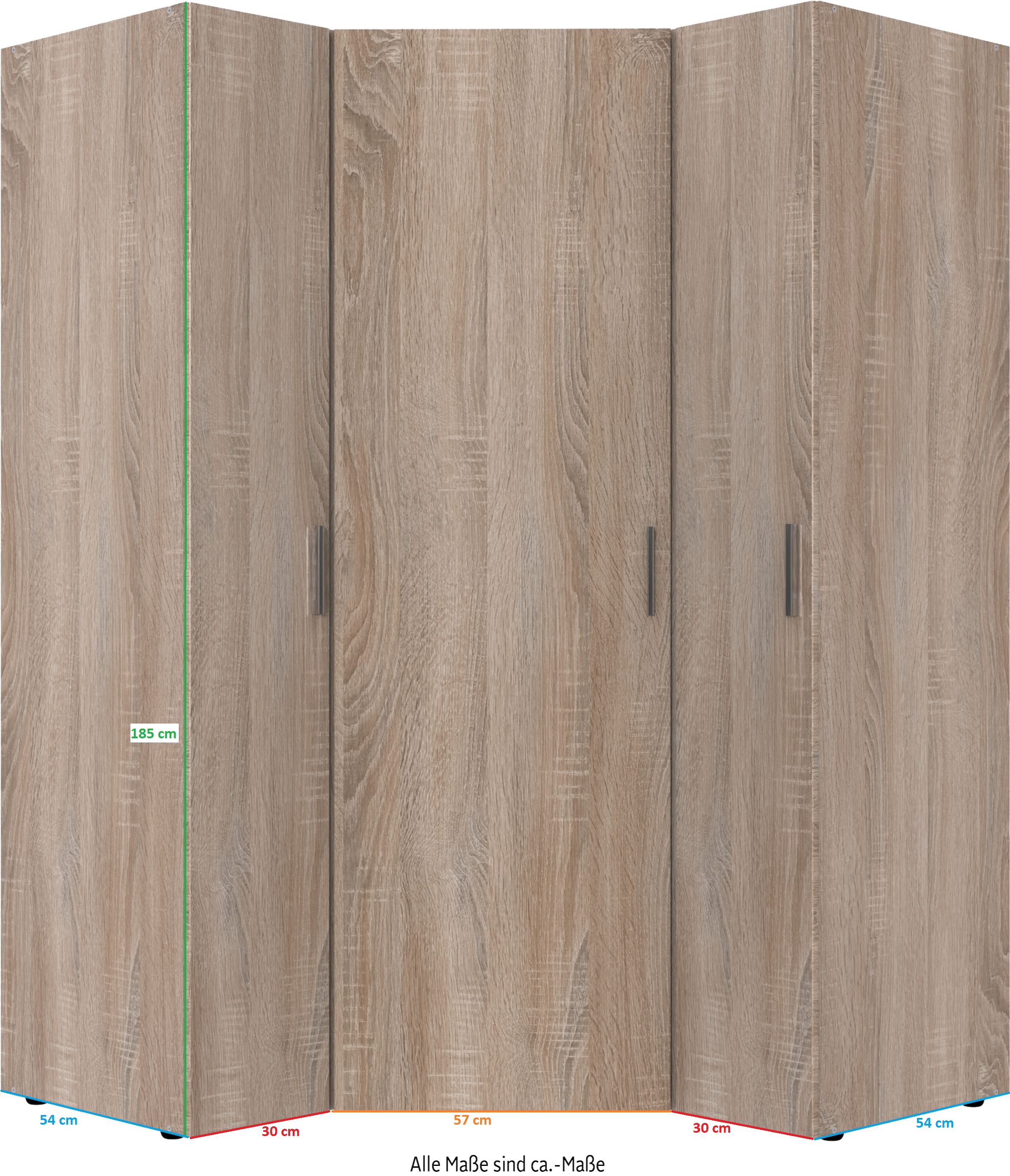 Wimex Schranksystem »Münster«, (Spar-Set, 3tlg: Eckschrank+ 2 Schränke 30cm breit), Mehrzweckschrank