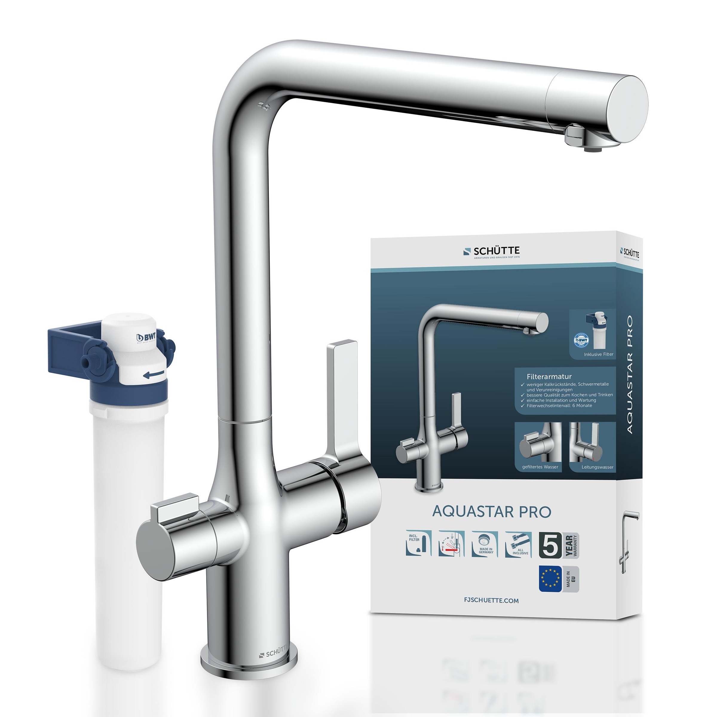 Schütte Robinet d'évier »AQUASTAR PRO« avec système de filtration pour eau potable, fonction Cold-Start pratique