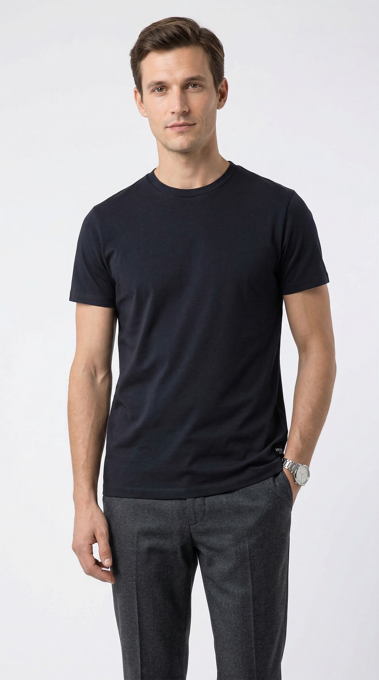 Replay T-shirt mélange coton, col rond