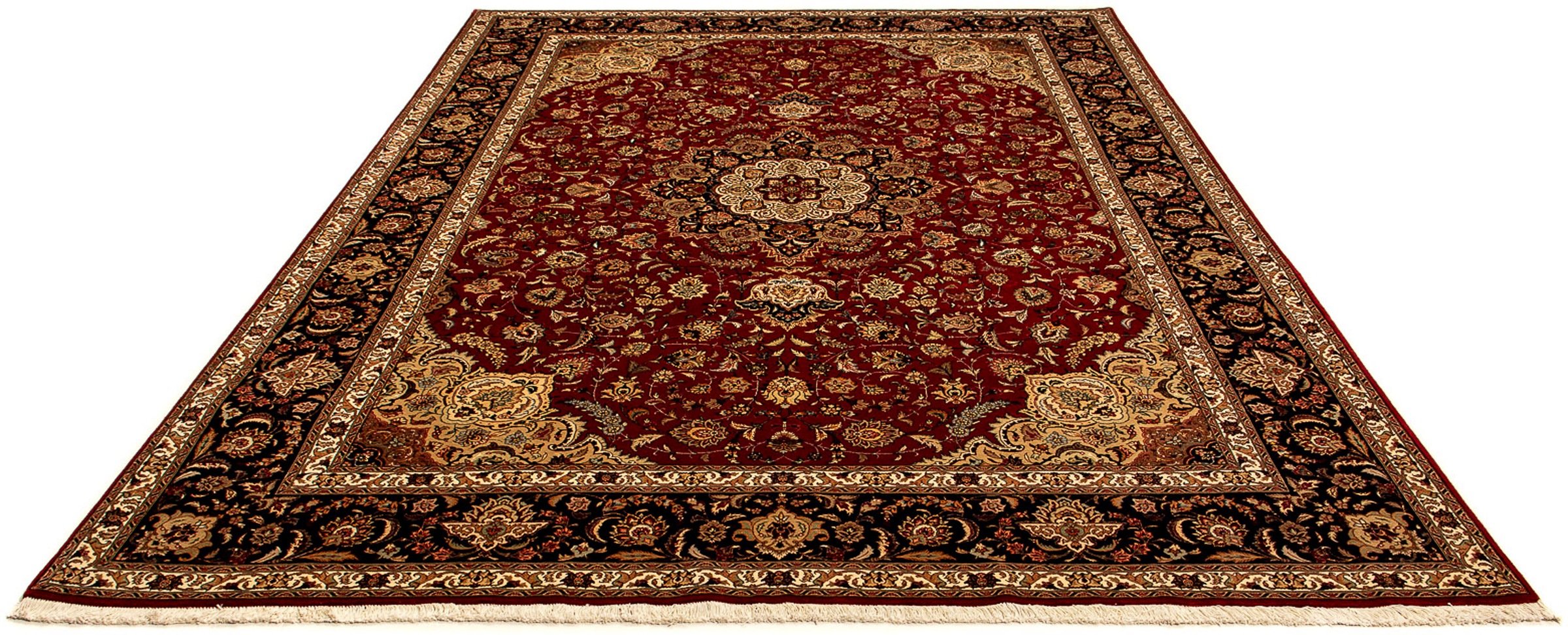 Image of morgenland Orientteppich »Perser - Täbriz - Royal - 350 x 245 cm - dunkelrot«, rechteckig, 7 mm Höhe, Wohnzimmer, Handgeknüpft, Einzelstück mit Zertifikat bei Ackermann Versand Schweiz