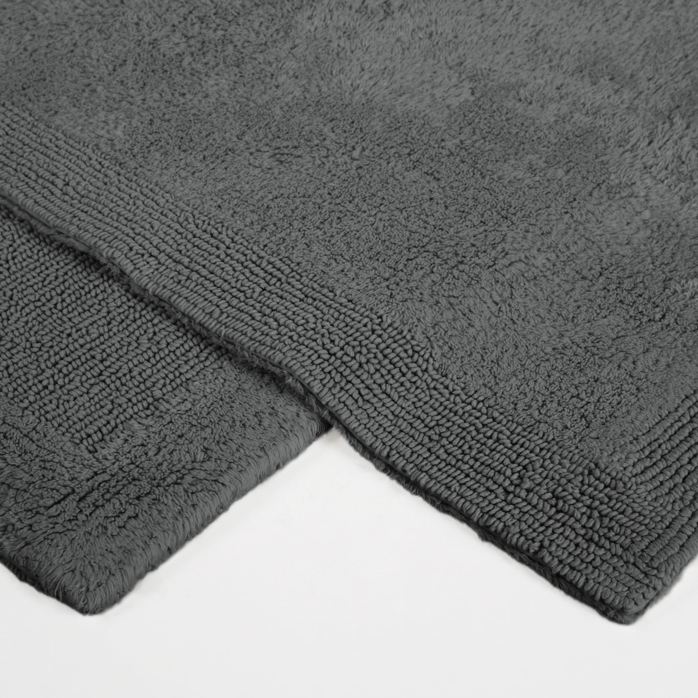 my home Badematte »Kapra, Badvorleger, Badezimmer Teppich«, beidseitig nutzbar-fussbodenheizungsgeeignet-strapazierfähig, mit Bordüre, Badteppich, Badematte, Baumwolle