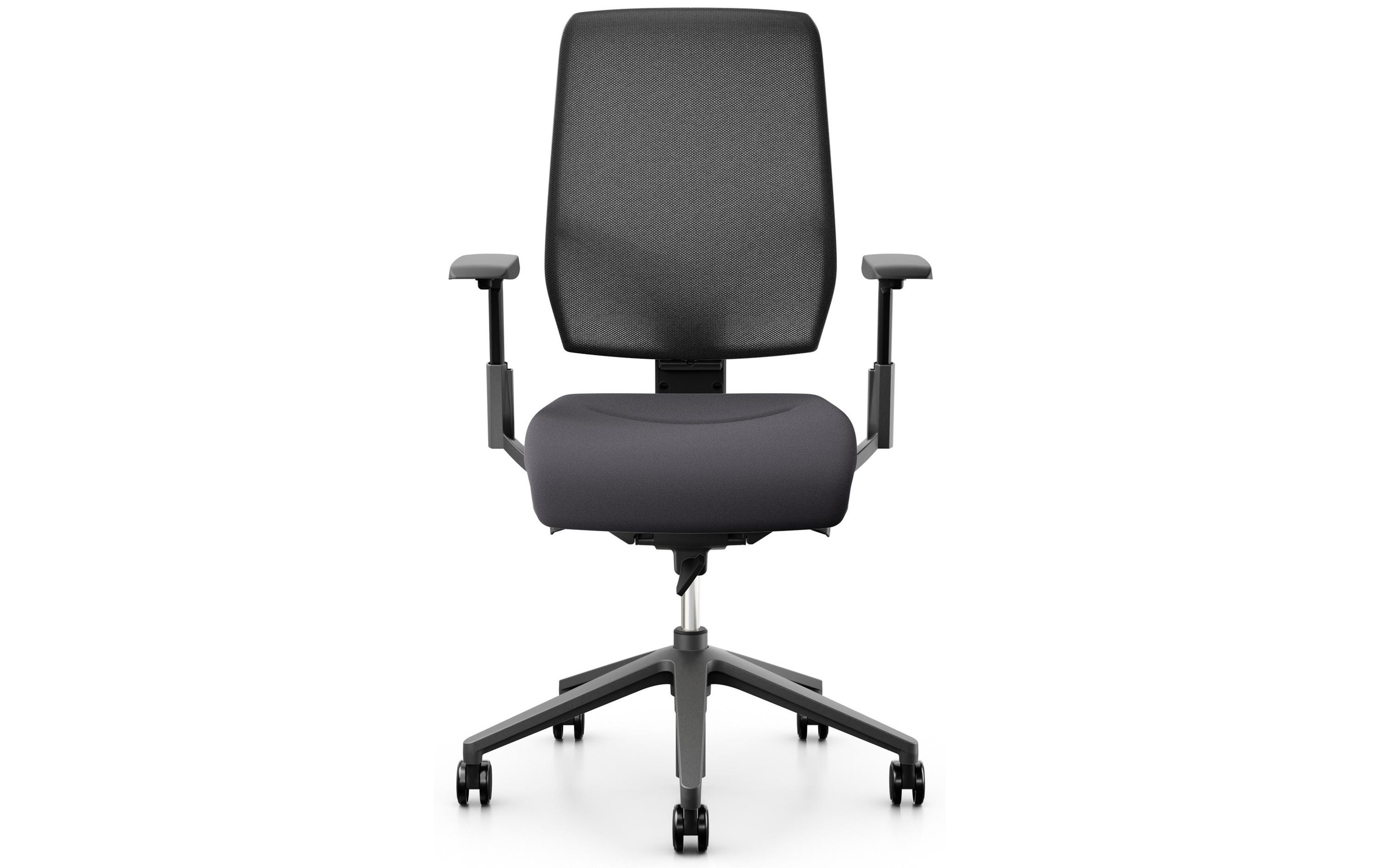 Image of Giroflex Schreibtischstuhl "68 mit Netzrücken und Armlehnen, Charcoal" ()