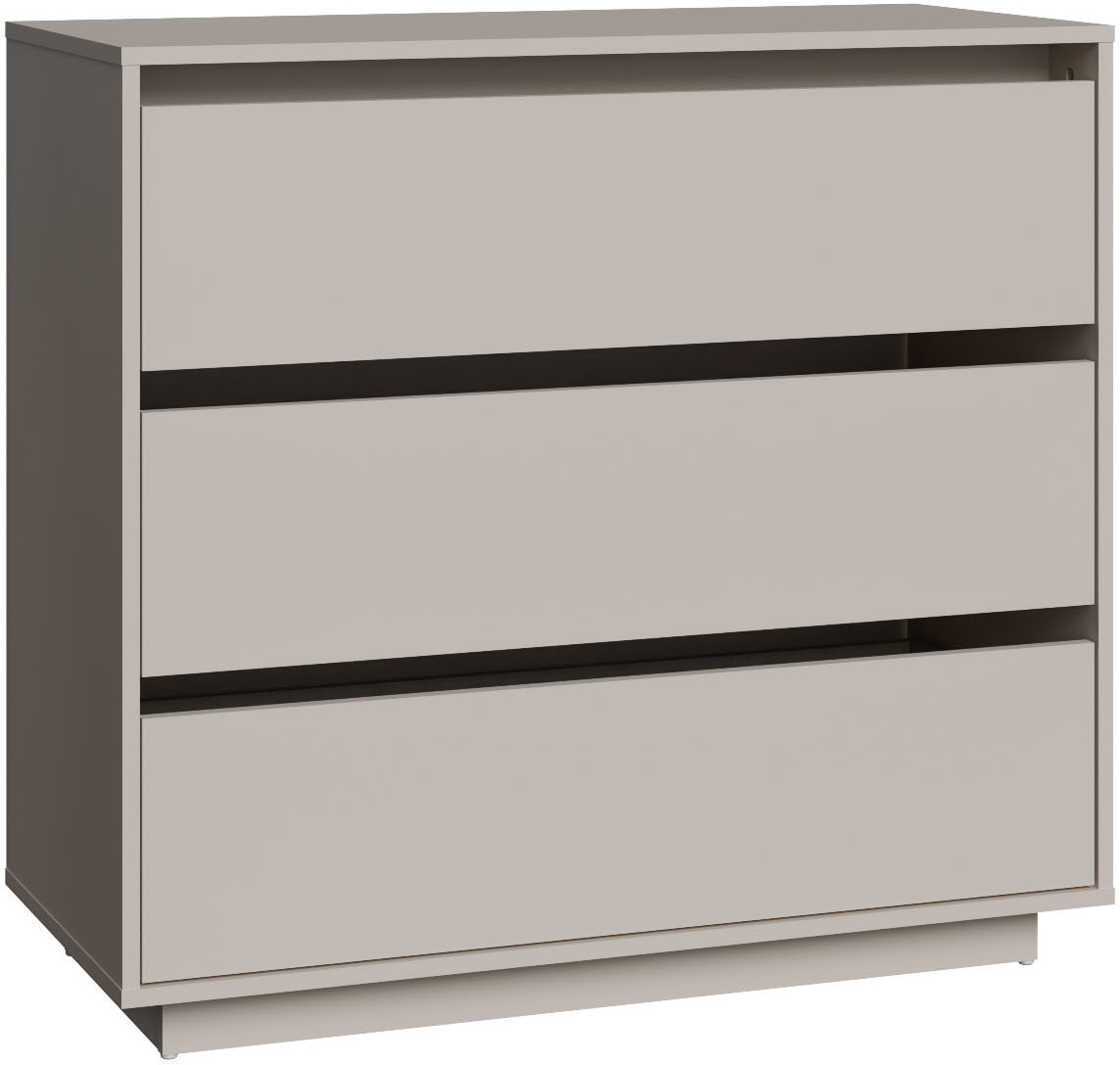 FORTE Commode »Tahoe Kommode, 3 Schubkästen, grifflos, Stauraum« L/H/P 93,5/86,7/41,4 cm beaucoup d’espace de rangement