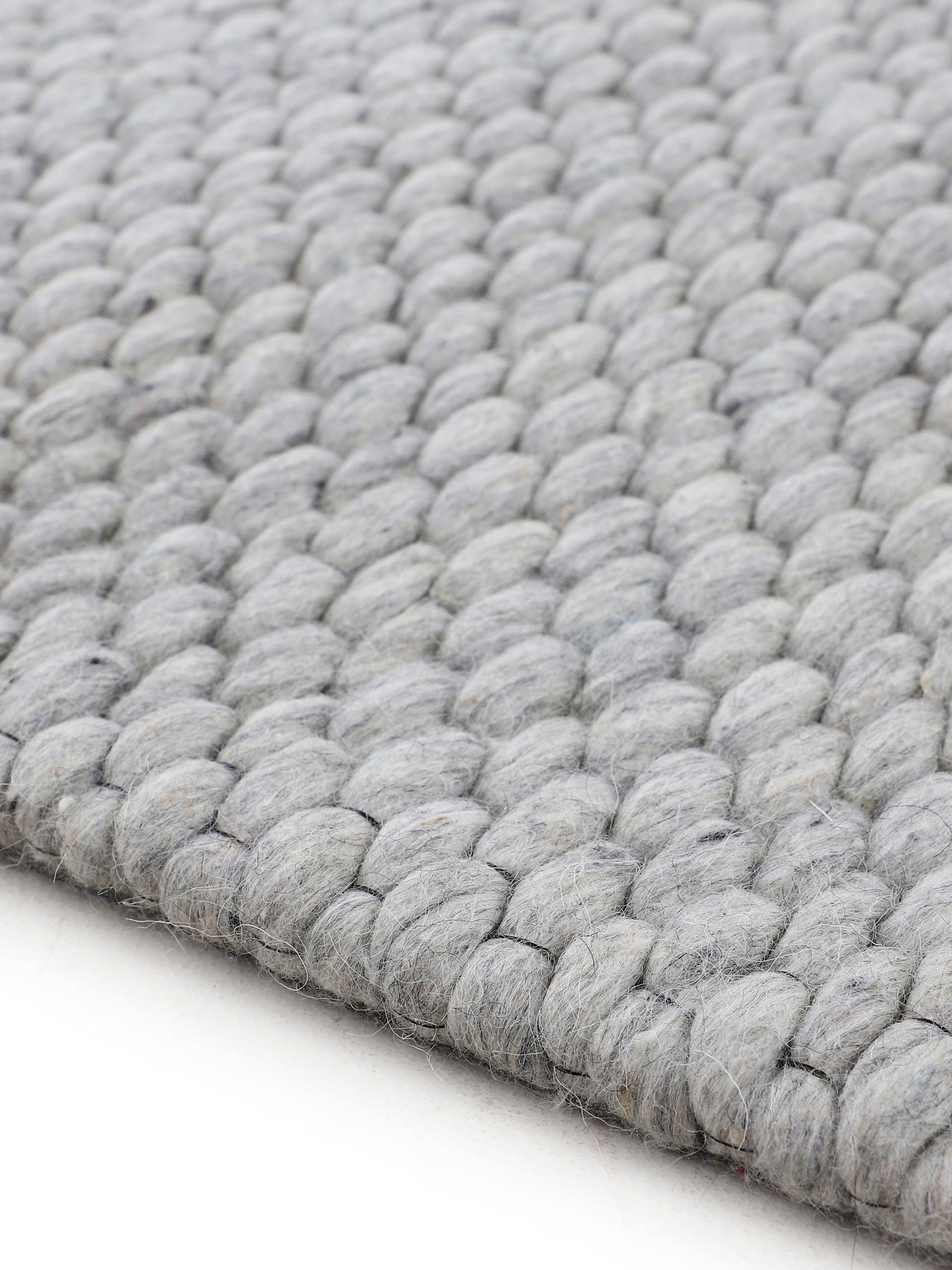 carpetfine Wollteppich »Sina ,   auch als Läufer« rechteckig 14 mm Höhe Handweb Teppich, reine Wolle, meliert, handgewebt, weich & kuschelig