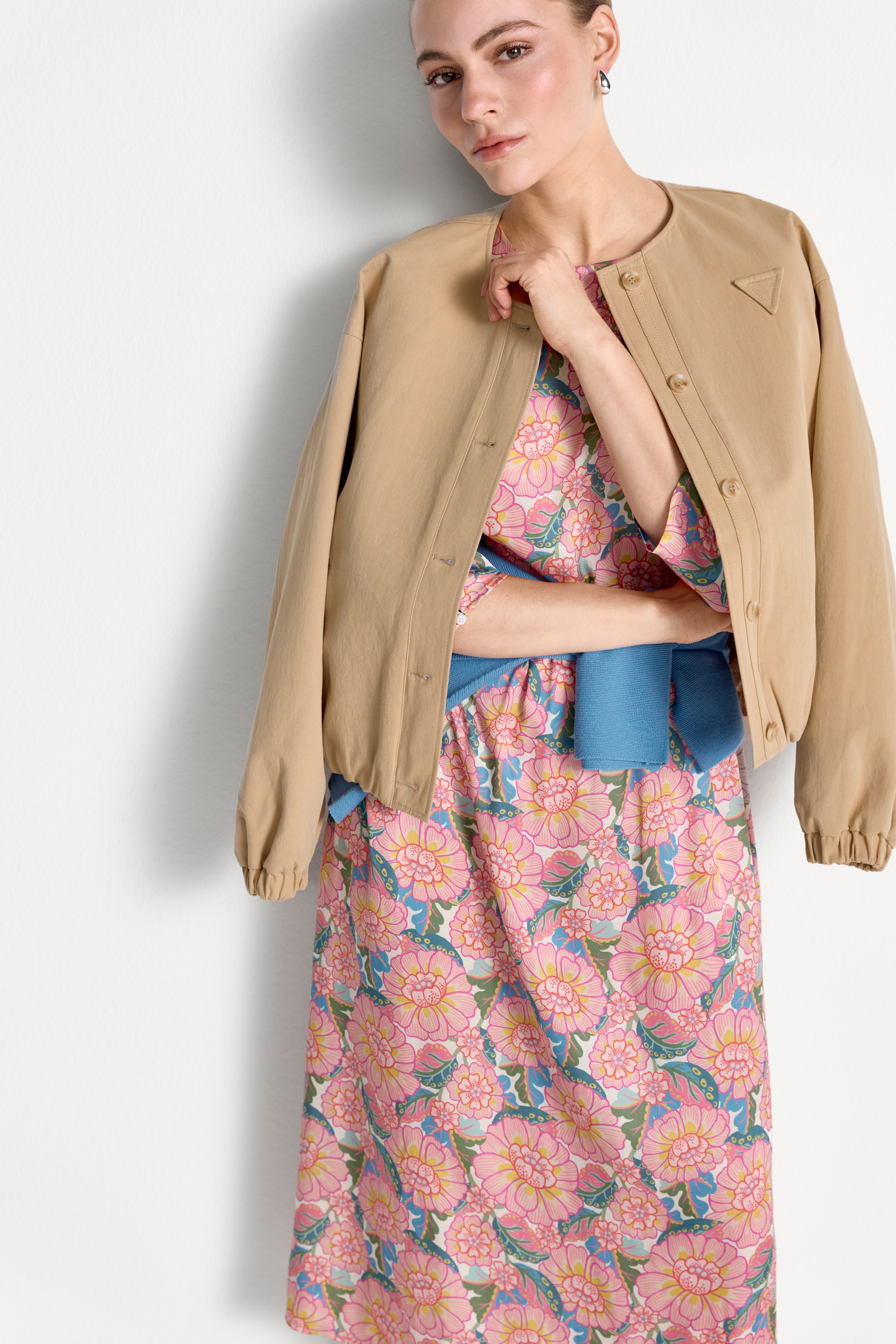 RICHROYAL Robe midi Sans poche motif Liberty floral