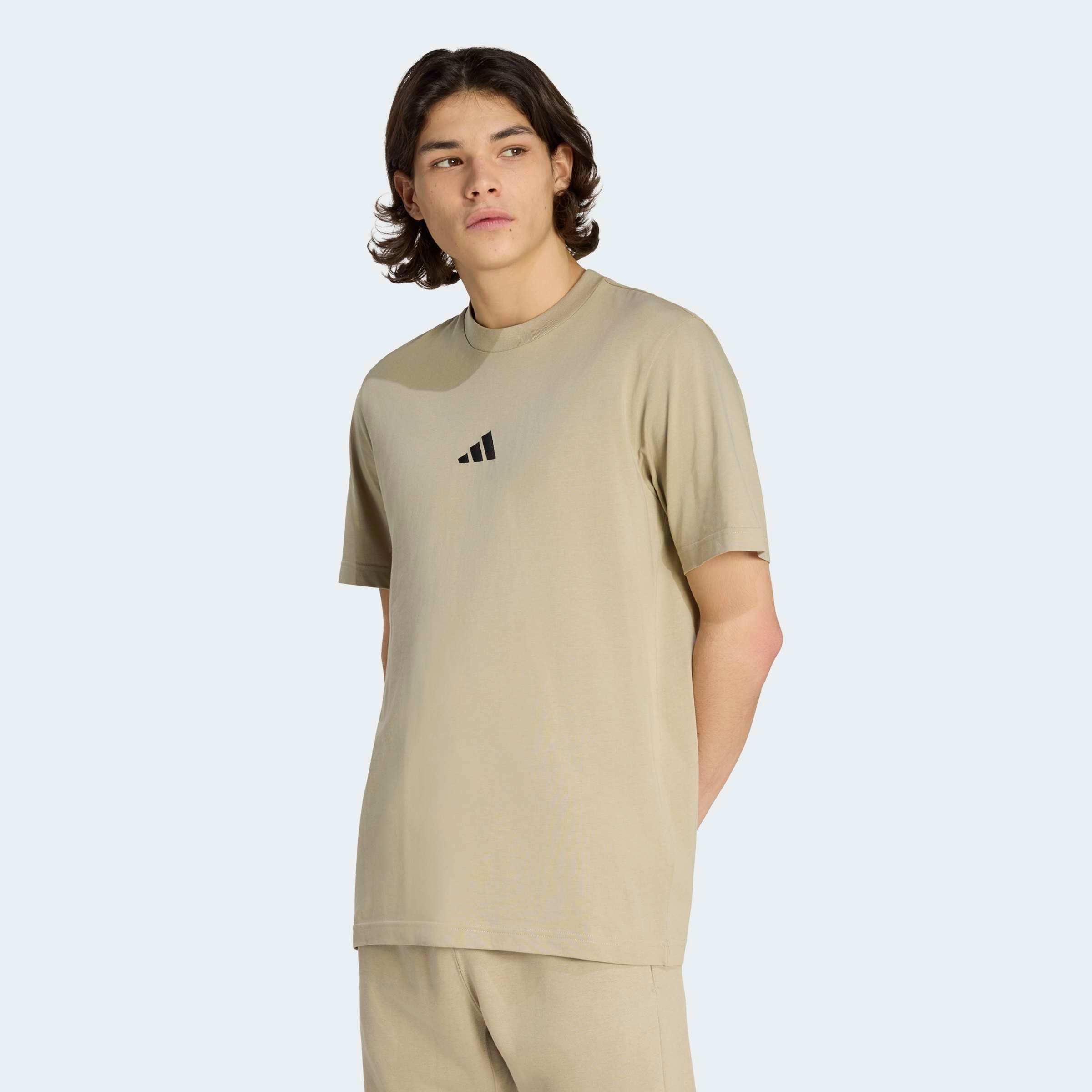 Image of adidas Sportswear T-Shirt "ESSENTIALS SMALL LOGO SINGLE JERSEY" sportliches Kurzarmshirt, mit Rundhalsausschnitt