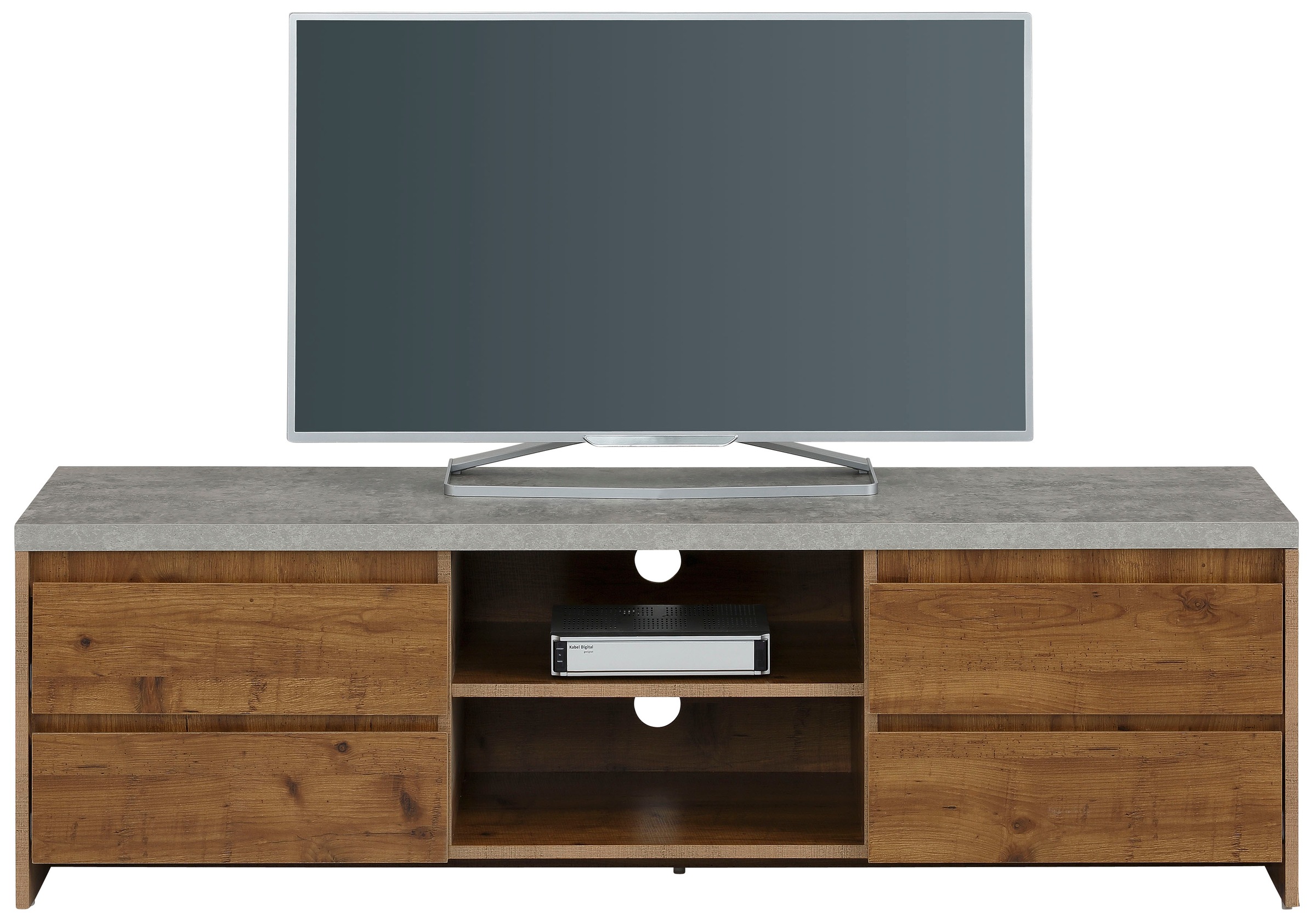 Image of Home affaire Lowboard »Maribo«, im modernem Landhaus-Stil, mit einer schönen Betontopplatte, Breite 150 cm bei Ackermann Versand Schweiz