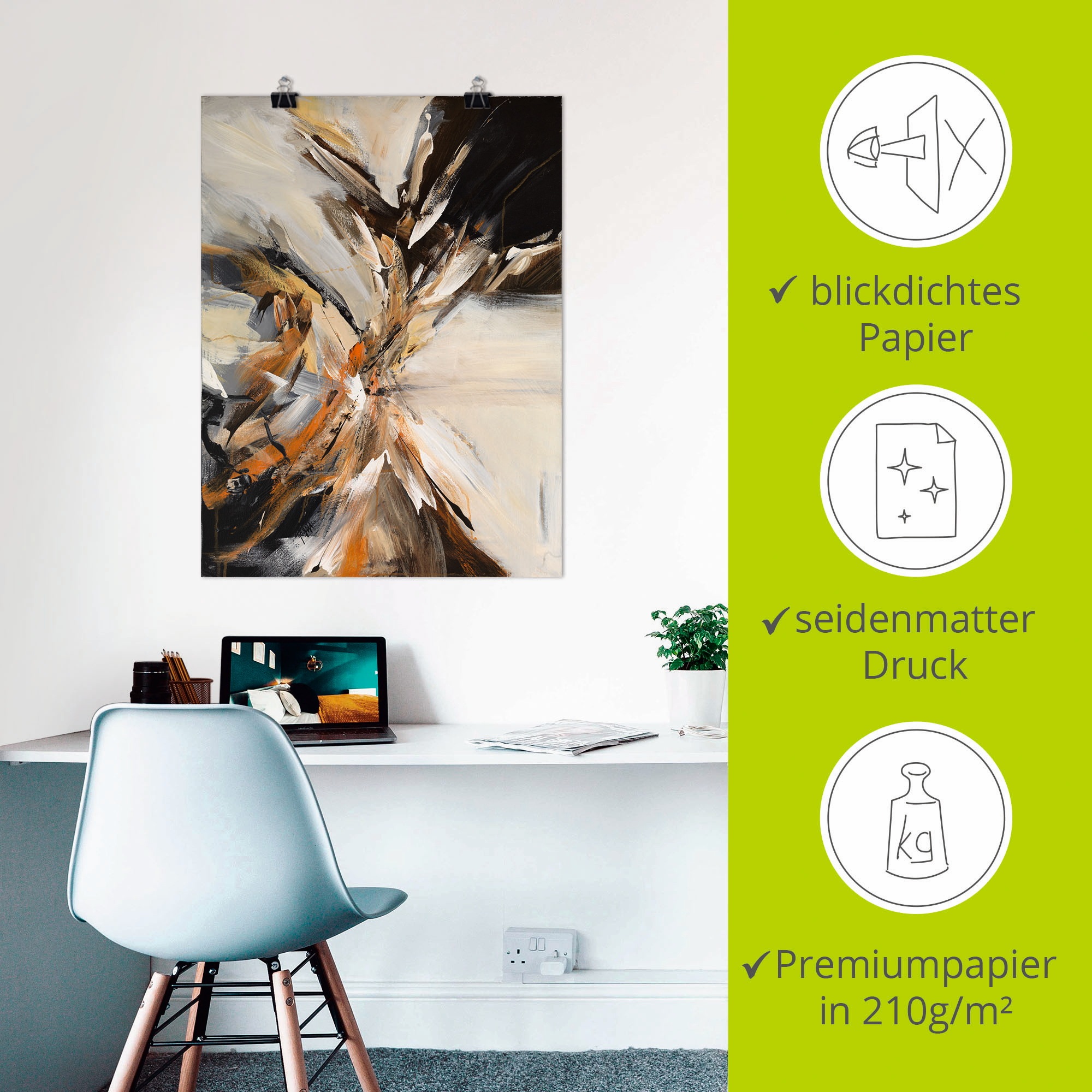 Artland Wandbild »Abstrakt IV« Gegenstandslos 1 Stk. tlg. als Leinwandbild, Poster in verschied. Grössen