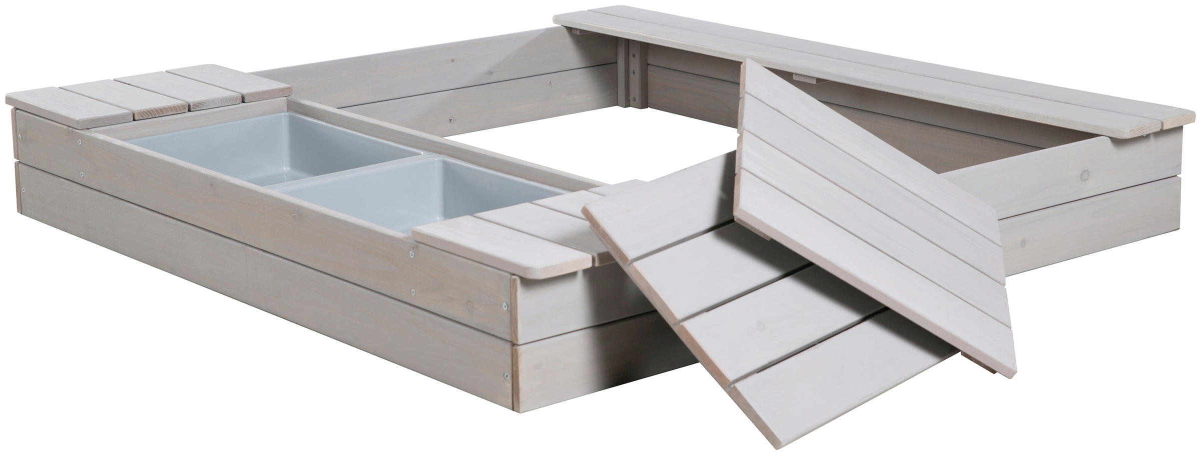 Image of roba® Sandkasten »Outdoor+«, mit 2 Spielwannen und 4 abnehmbaren Sitzplätzen, HxBxT: 17,5x125x120 cm bei Ackermann Versand Schweiz