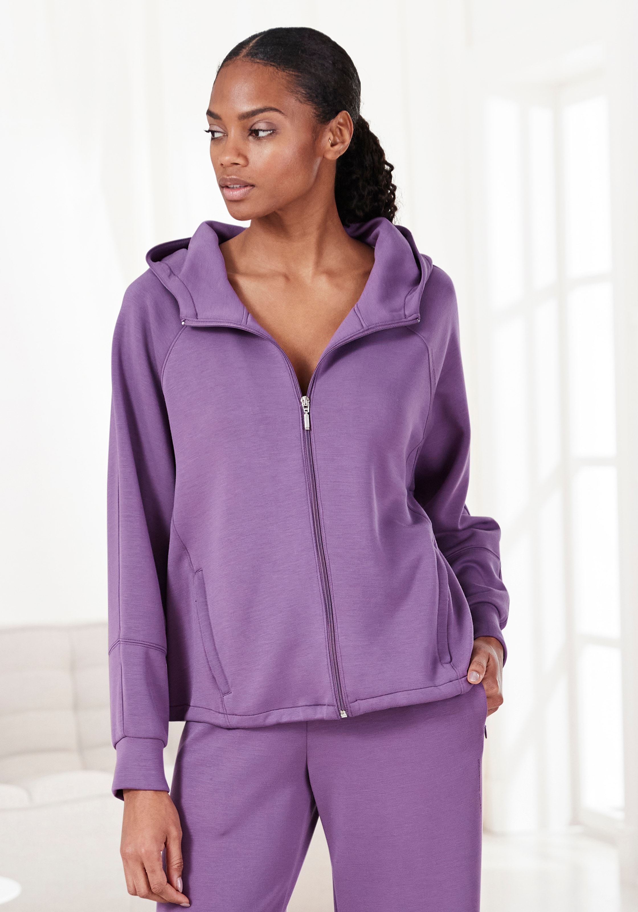 French Connection Veste sweat mit seitlichen Reissverschlusstasche, Loungewear