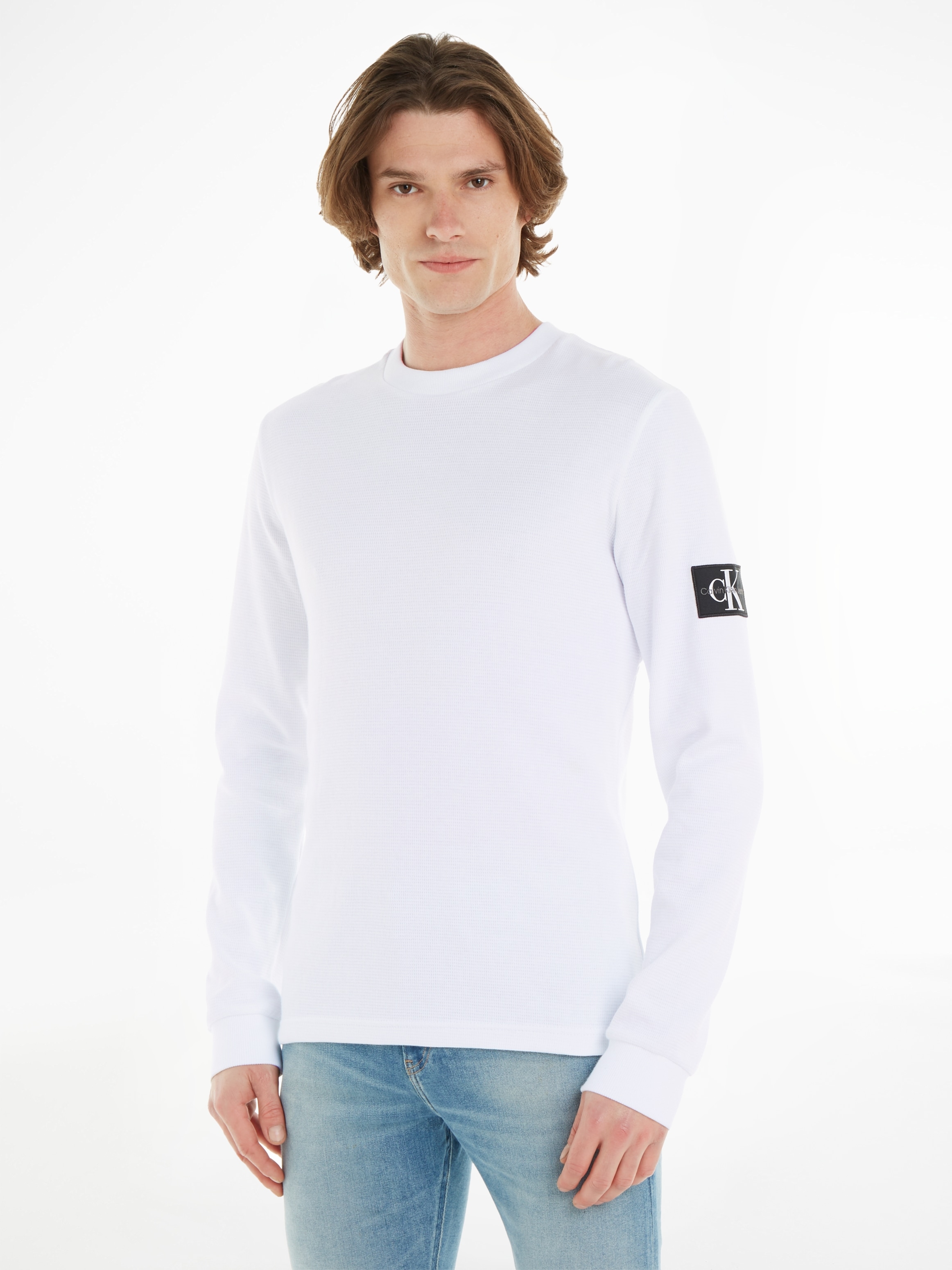 Langarmshirt »BADGE WAFFLE LS TEE«, mit Logopatch