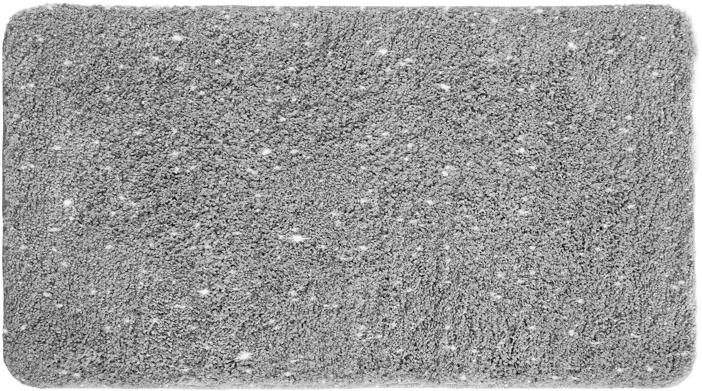 my home Badematte »Glitzer, Badvorleger, Badezimmer Teppich«, rutschhemmend beschichtet, fussbodenheizungsgeeignet-schnell trocknend-strapazierfähig, Badteppich, Akzente durch Glitzer-Garn