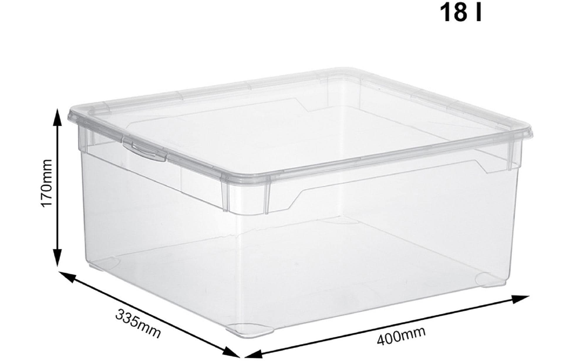 ROTHO Aufbewahrungsbox »CLEAR Blau, 3 tlg.«, (5 St.)
