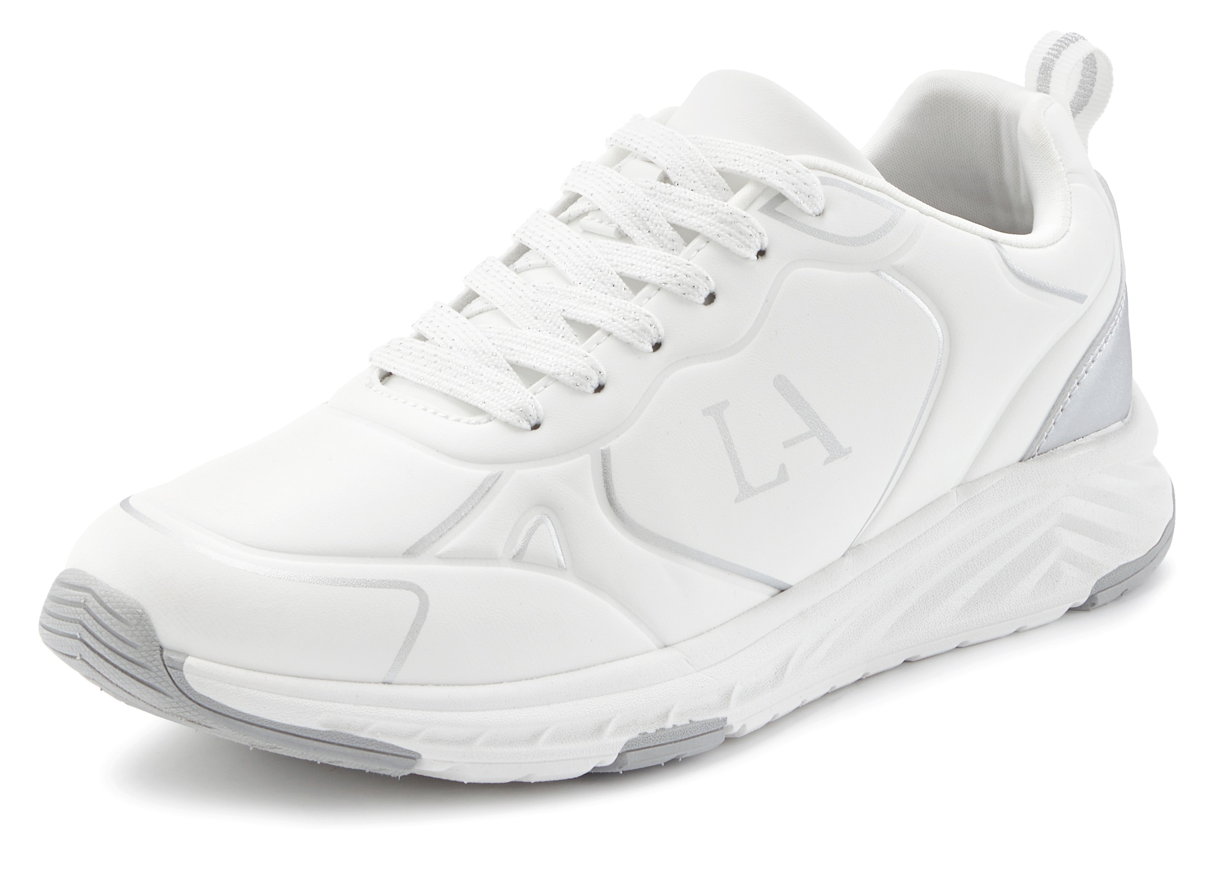 LASCANA Sneaker »Freizeitschuh, Schnürschuh«  mit Farbakzenten VEGAN