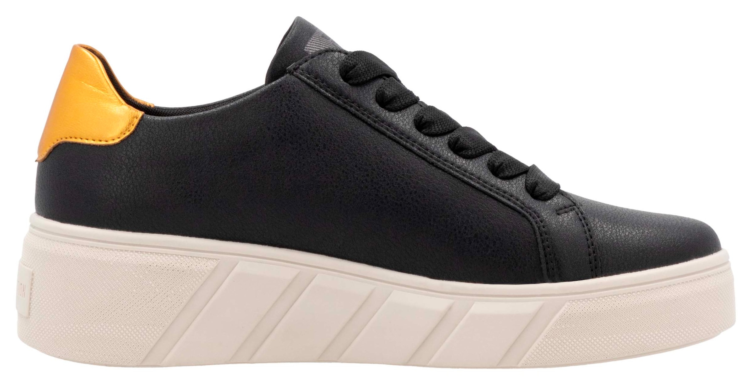 Rieker EVOLUTION Plateausneaker, Freizeitschuh, Halbschuh, Schnürschuh mit zusätzlichem Reissverschluss