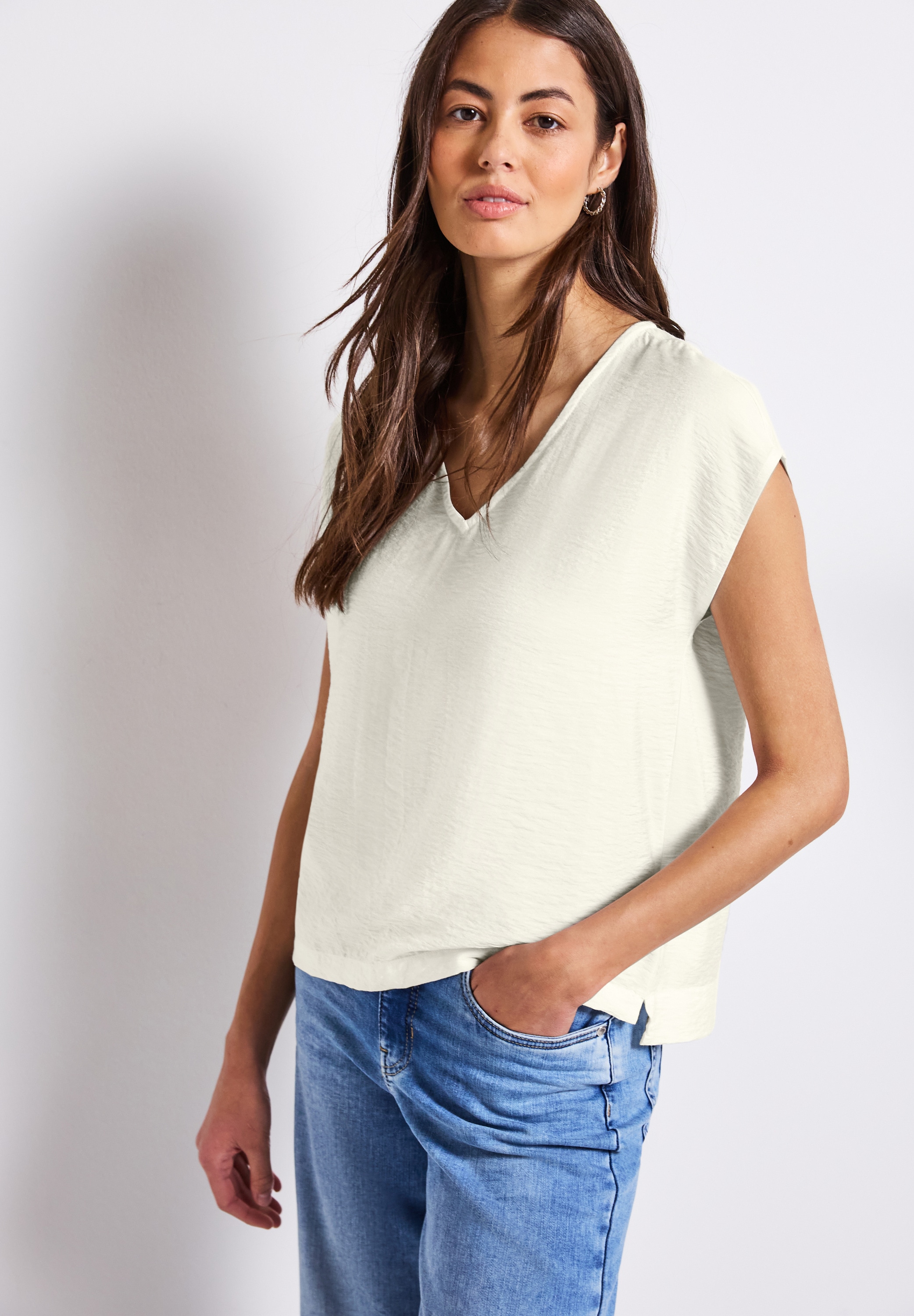 STREET ONE Shirtbluse, mit V-Neck