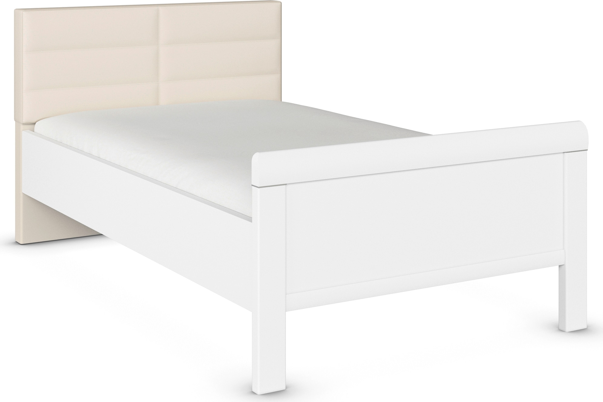 rauch Bett »Bett Einzelbett Stollenbett EVELYN« in Komforthöhe mit Polsterkopfteil in elegantem Stil MADE IN GERMANY