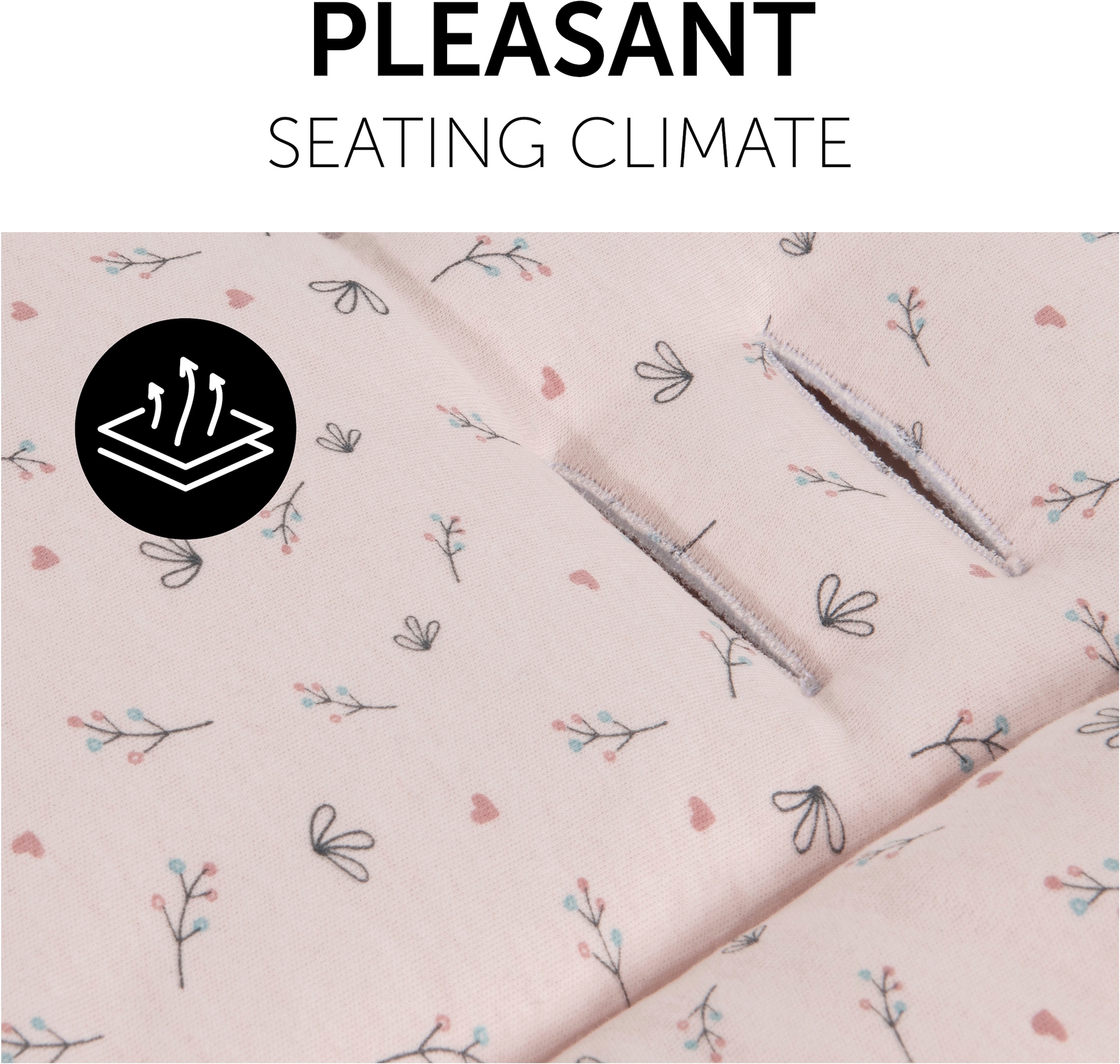 Hauck Housse de siège de poussette »Seat Liner, Flowers Rose« auch für Buggys geeignet