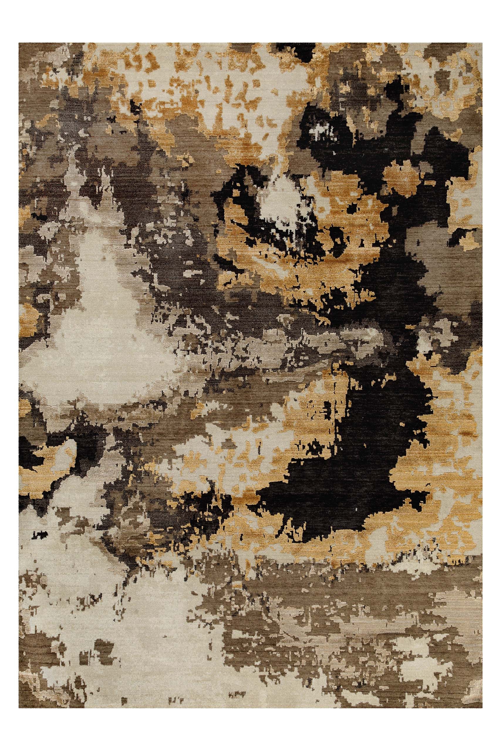 GOODproduct Teppich »Orin« rechteckig 6 mm Höhe Kurzflor, 80 % Wolle und Viskose, handgewebt, weich, Schlafzimmer