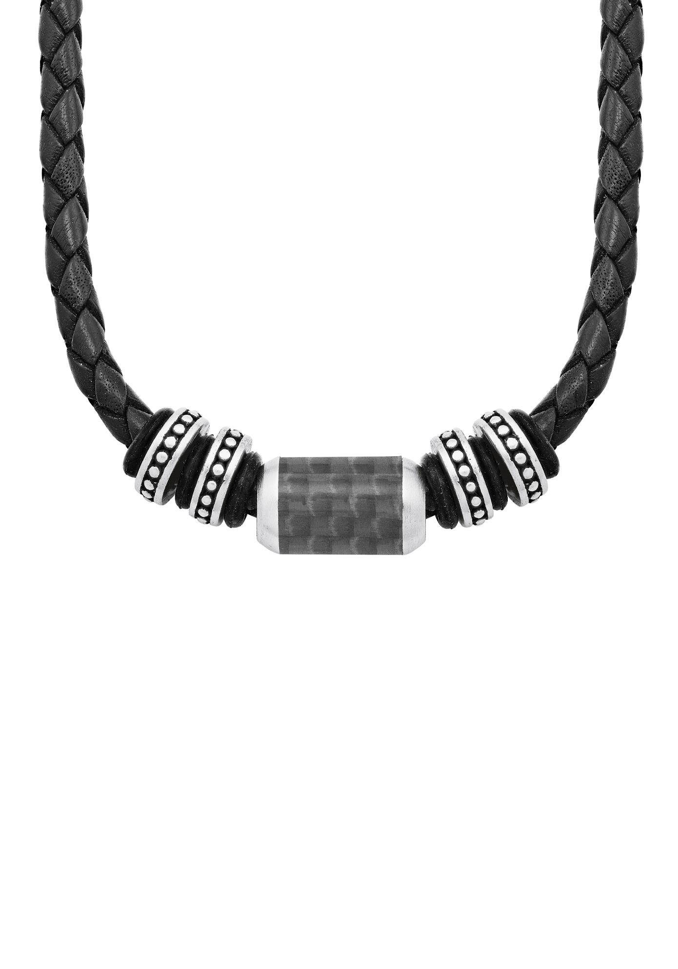 Image of s.Oliver Kette mit Anhänger "Hauptkollektion" mit Carbon