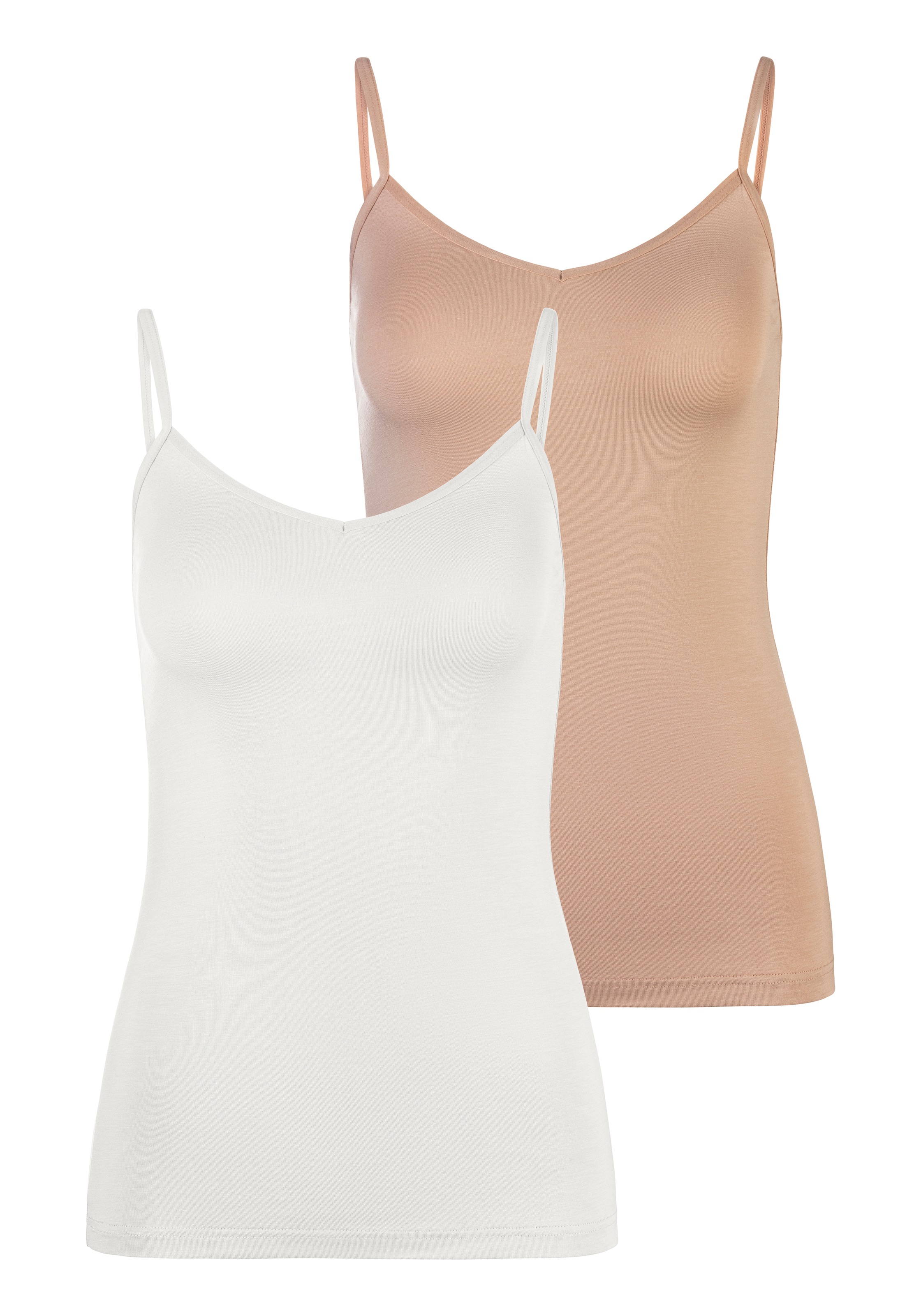 Image of LASCANA Unterhemd Packung, 2er-Pack, 2 Stk. Spaghettiträger-Top, Unterziehshirt