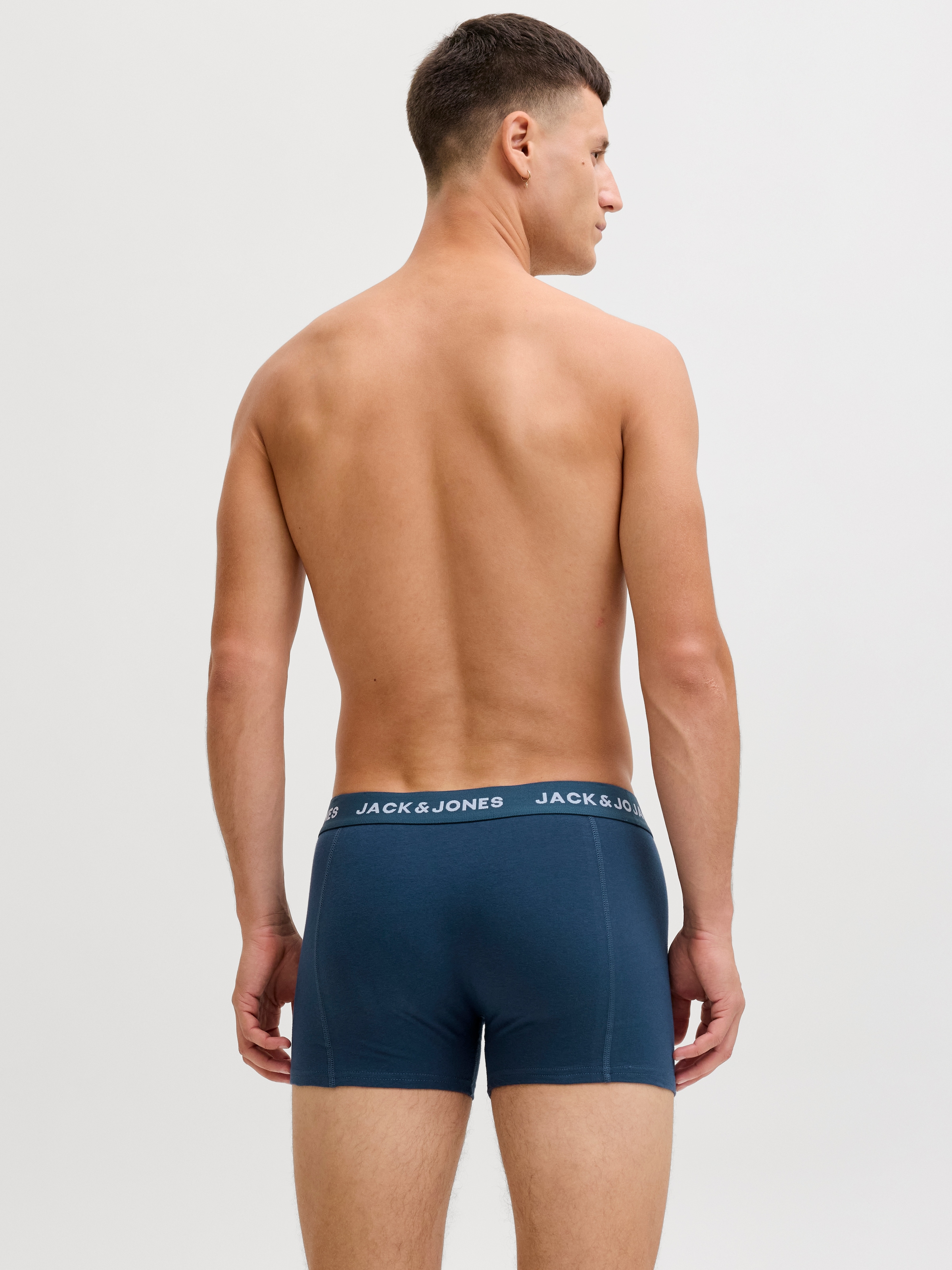 Jack & Jones Tronc »JACBOLT SOLID TRUNKS 12 PACK« Paquet, 12 cuis mélange de coton, ceinture élastique