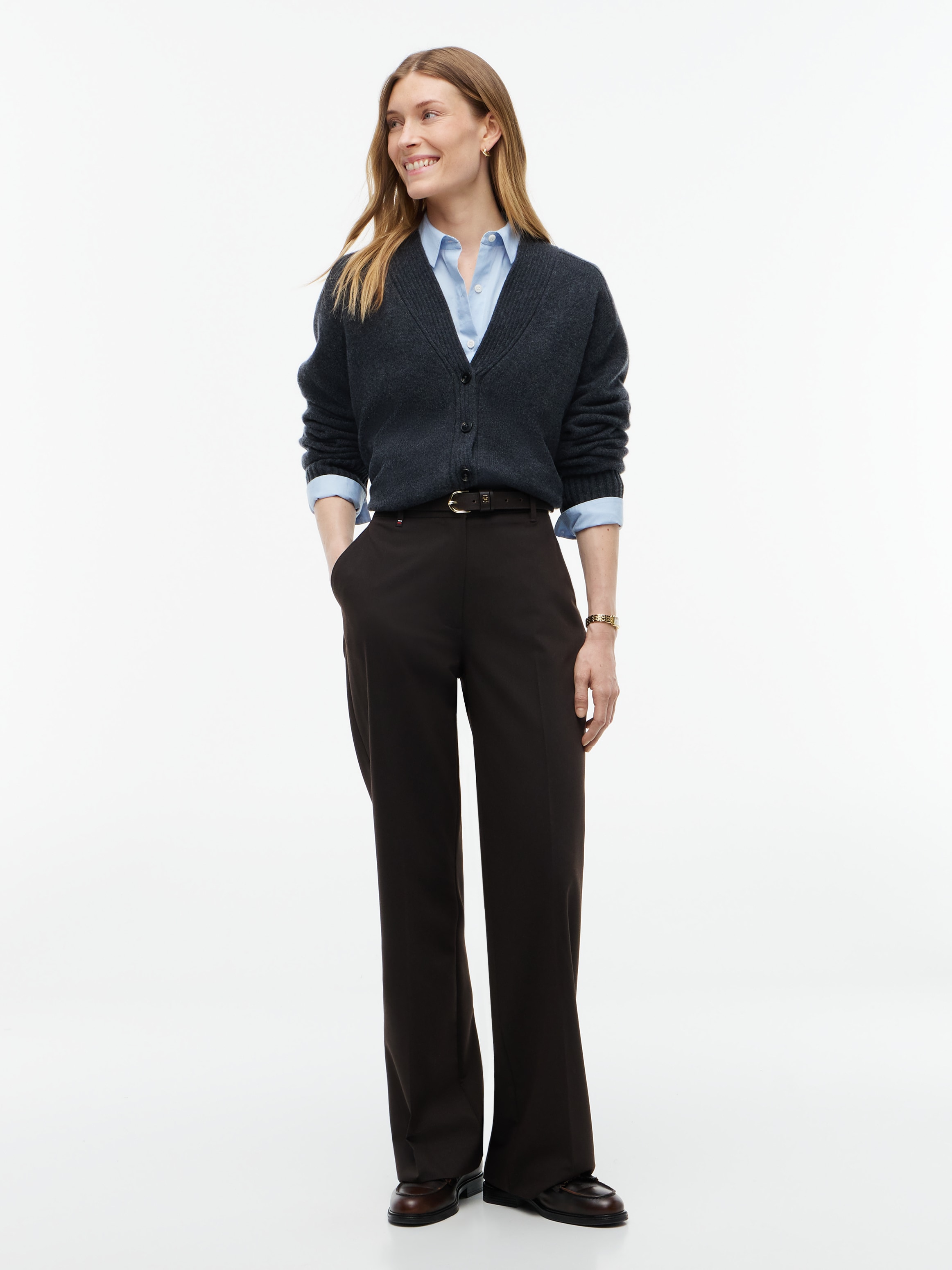 Tommy Hilfiger Strickjacke »CASHMERE BLEND V-NK CARDIGAN SWT« Wolle & Kaschmir, V-Ausschnitt