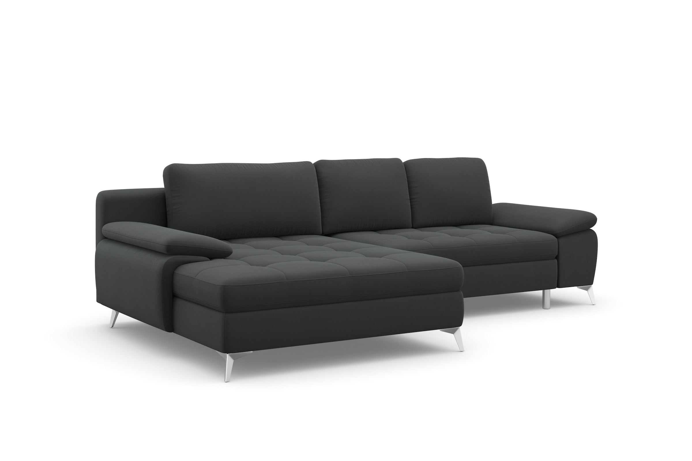 sit&more Ecksofa »Latigo L-Form«, mit Mega-Recamiere, wahlweise mit Bettfunktion und Bettkasten