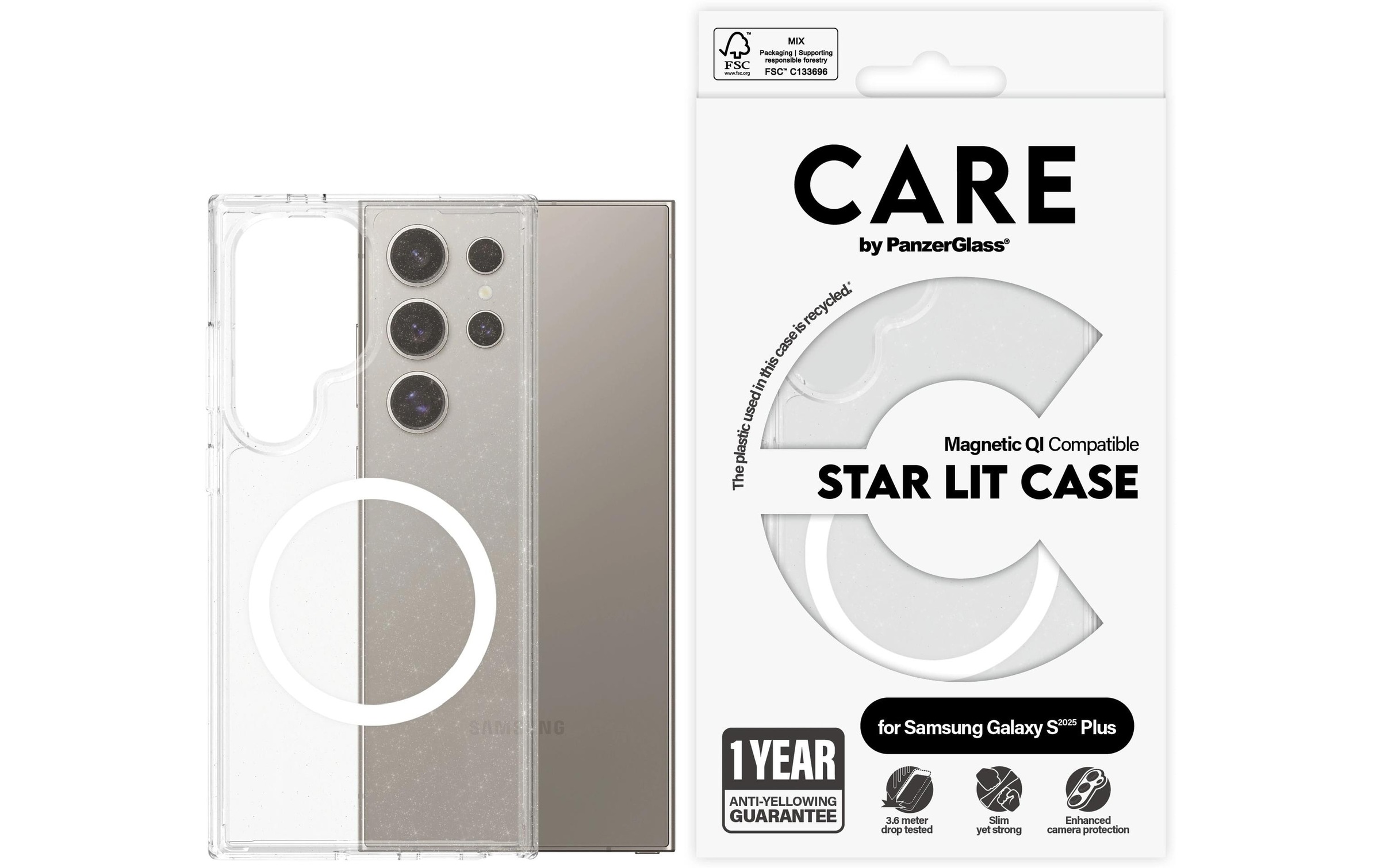 CARE by PanzerGlass Backcover »Flagship Star Lit w. Galaxy S25 Ultra«, Samsung Galaxy S25 Ultra