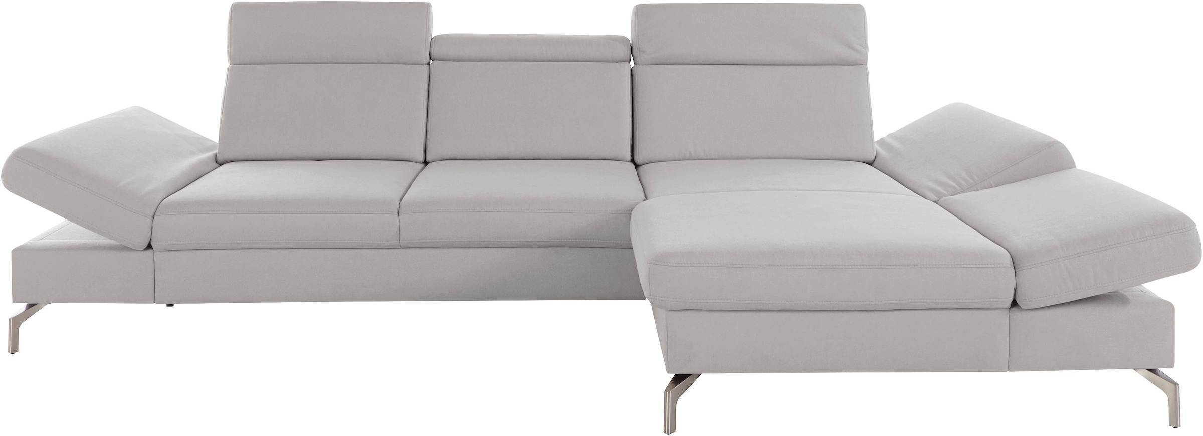 Image of sit&more Ecksofa "Brisbane L-Form" Fusshöhe 15 cm, inklusive Sitztiefen-, Armteil- und Kopfteilverstellung