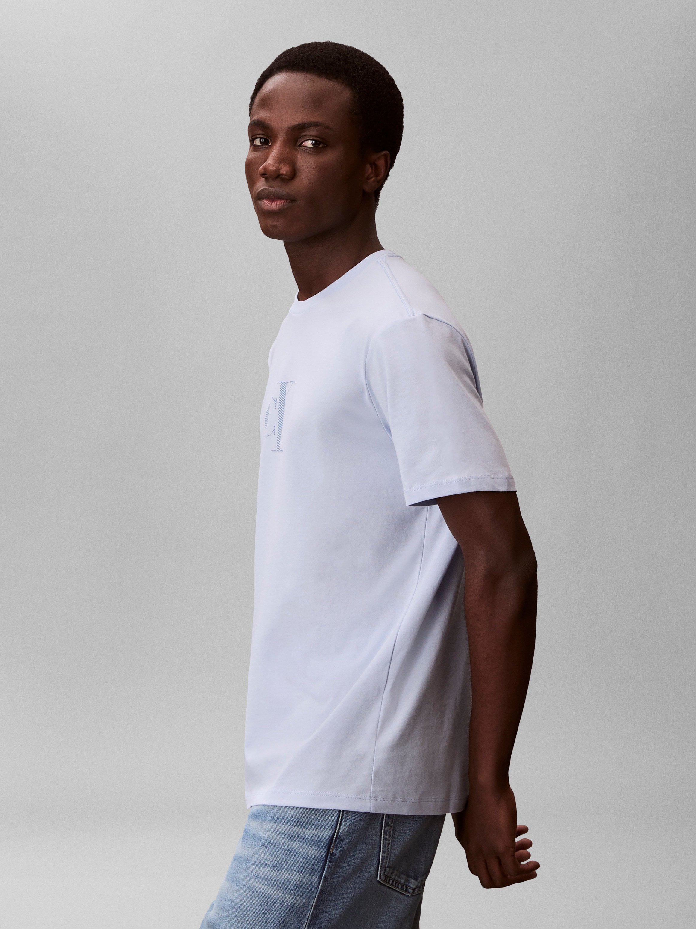Calvin Klein T-shirt col rond, coupe régulière, grand imprimé au dos