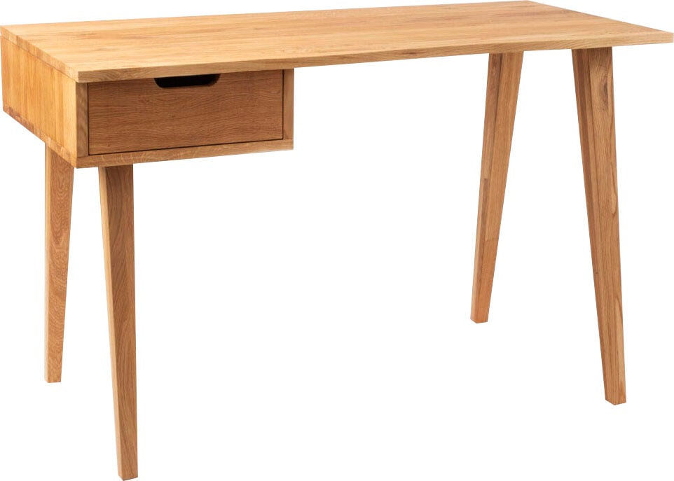 Image of andas Schreibtisch "Ringebu" B/T/H: 120/55/75 cm, aus Eichenholz, FSC zertifiziert, mit Schublade, Breite 120 cm