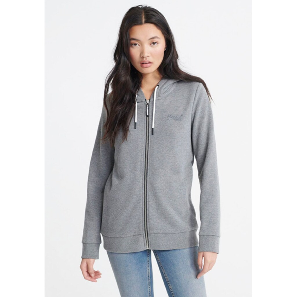 Superdry Sweatjacke »OL ELITE ZIPHOOD«, mit tonalem Logo