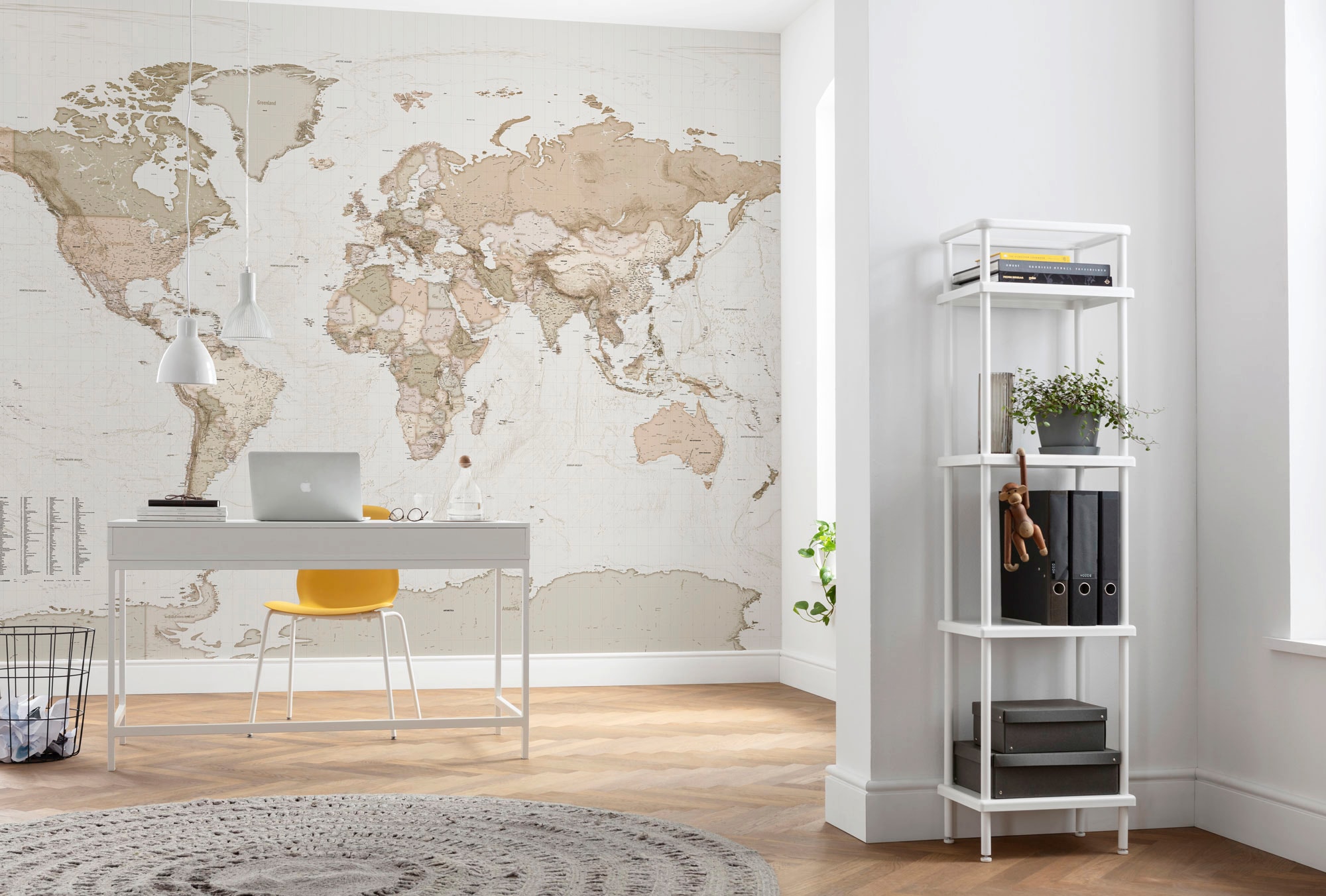 Komar Vliestapete »Digitaldruck Vlies - Earth Map - Grösse 350 x 250 cm«, bedruckt, Wohnzimmer, Schlafzimmer