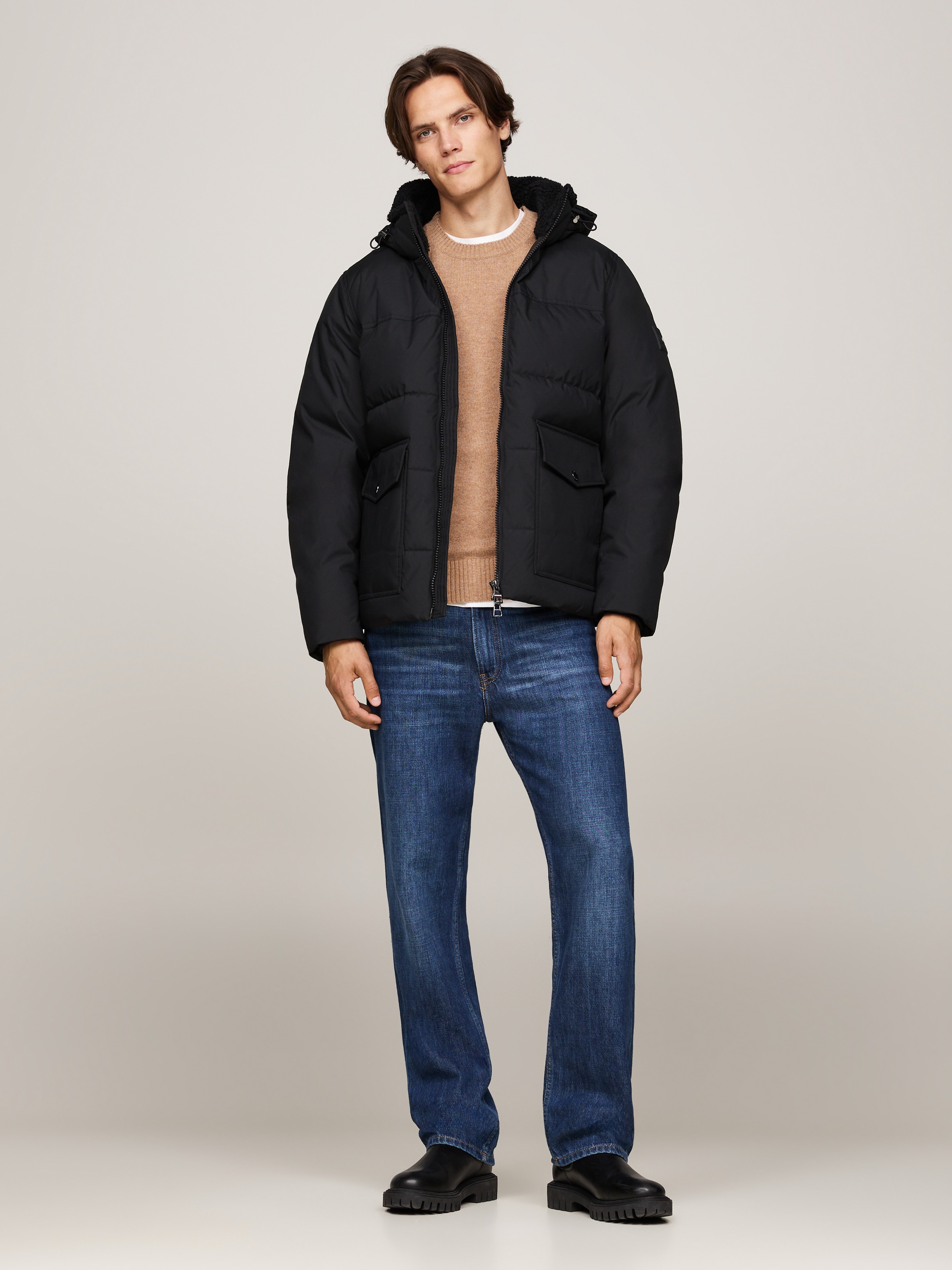 Tommy Hilfiger Parka »ROCKIE UTILITY HOODED JACKET«, mit Kapuze, Abnehmbare Kapuze mit Kordelzug, 2-Wege-Reissverschluss