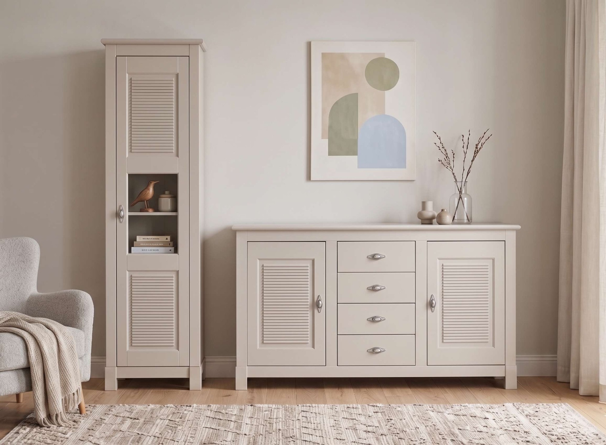 GOODproduct Vitrine »Rauna Vitrinenschrank, Stauraumchrank« Höhe 180 cm, aus massiver Kiefer, FSC®-zertifiziert