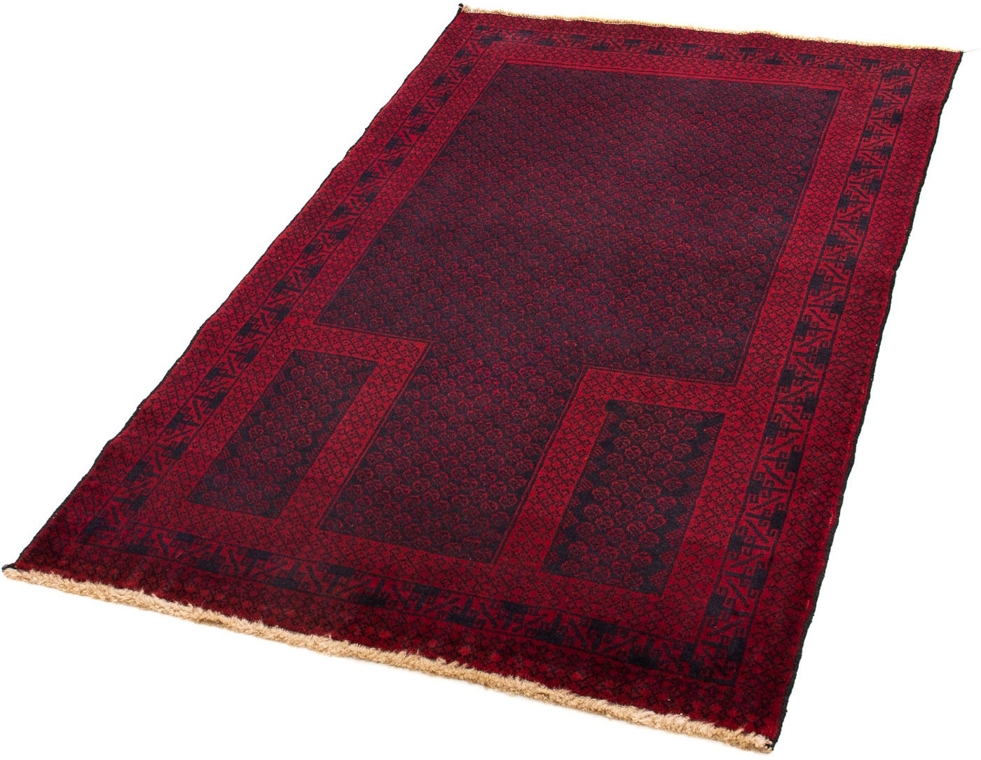 Image of morgenland Orientteppich »Belutsch - 140 x 85 cm - dunkelrot«, rechteckig, 8 mm Höhe, Wohnzimmer, Handgeknüpft, Einzelstück mit Zertifikat bei Ackermann Versand Schweiz