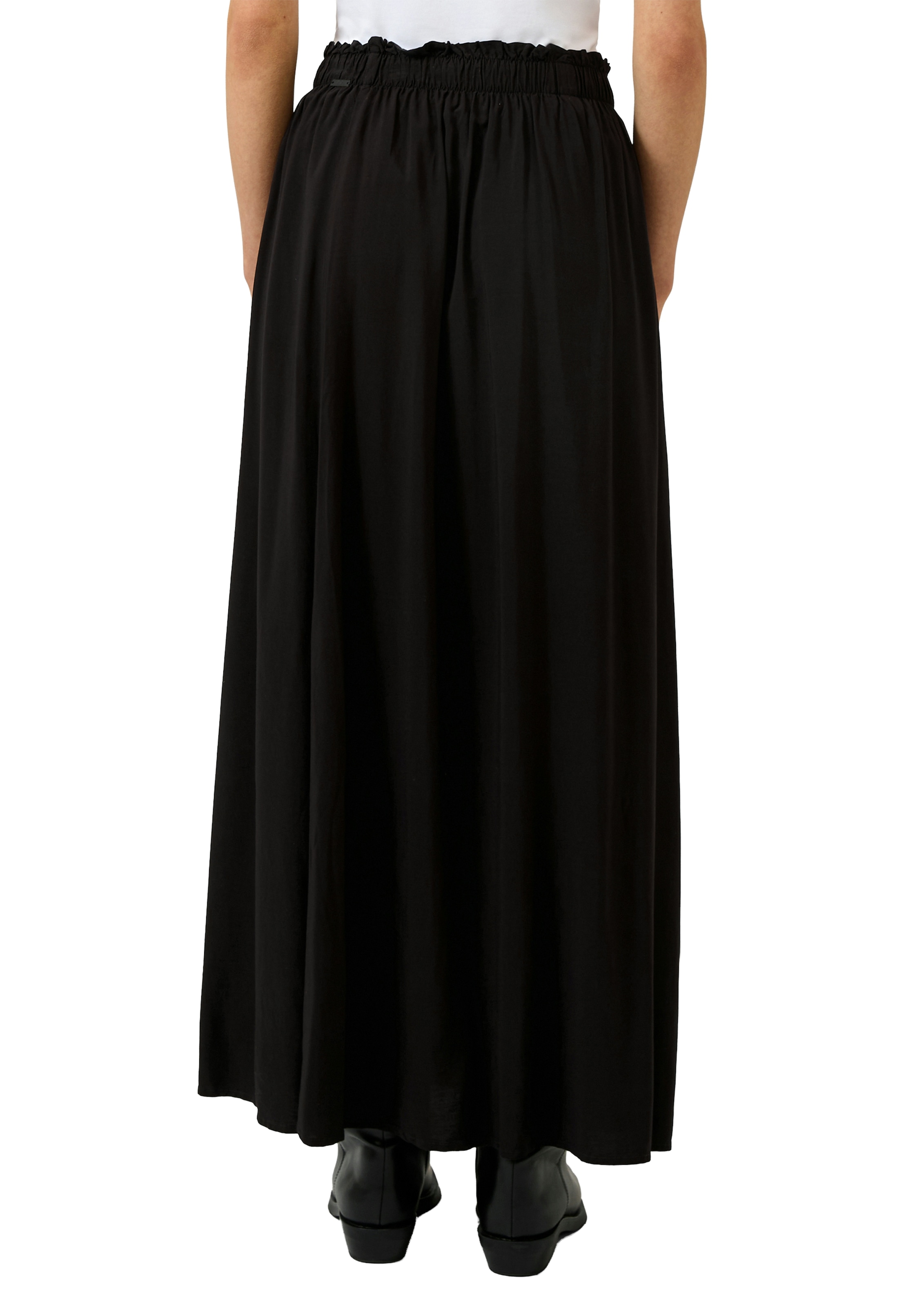 QS Maxi jupe jupe d'été avec ceinture élastique et en viscose pure