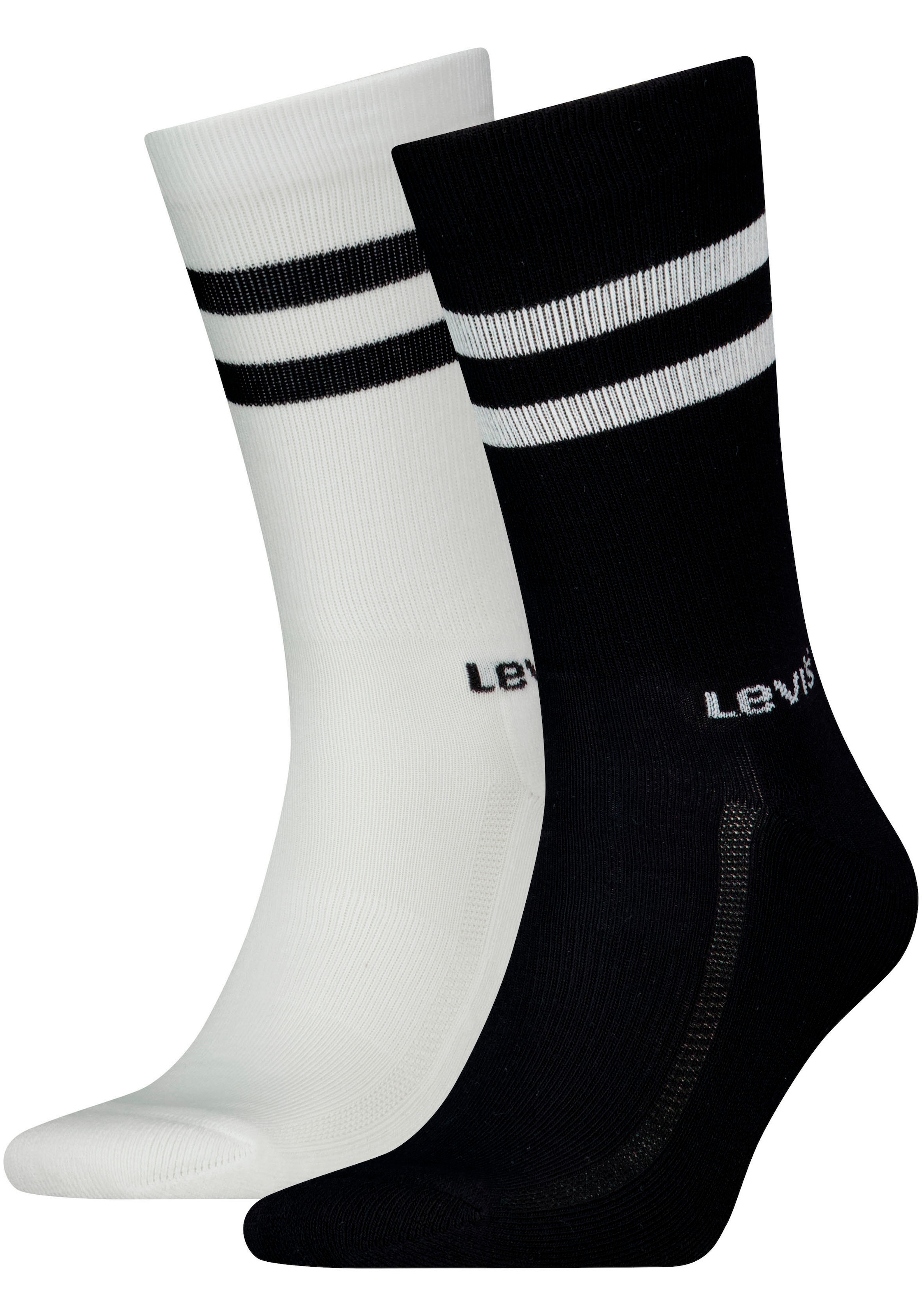 Image of Levis Socken "LEVIS REGULAR CUT SPORT STRIPE 2P" 2er Pack, 2 Stk. tlg. mit auffälligen Streifen