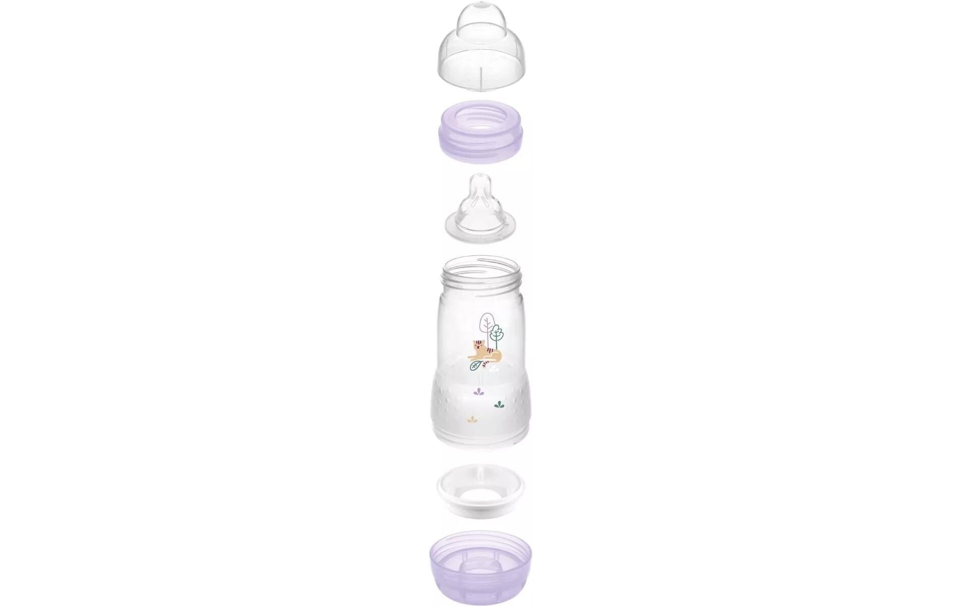 MAM Babyflasche »Easy Start 2er Set Lila 260 ml«, (2 tlg.)