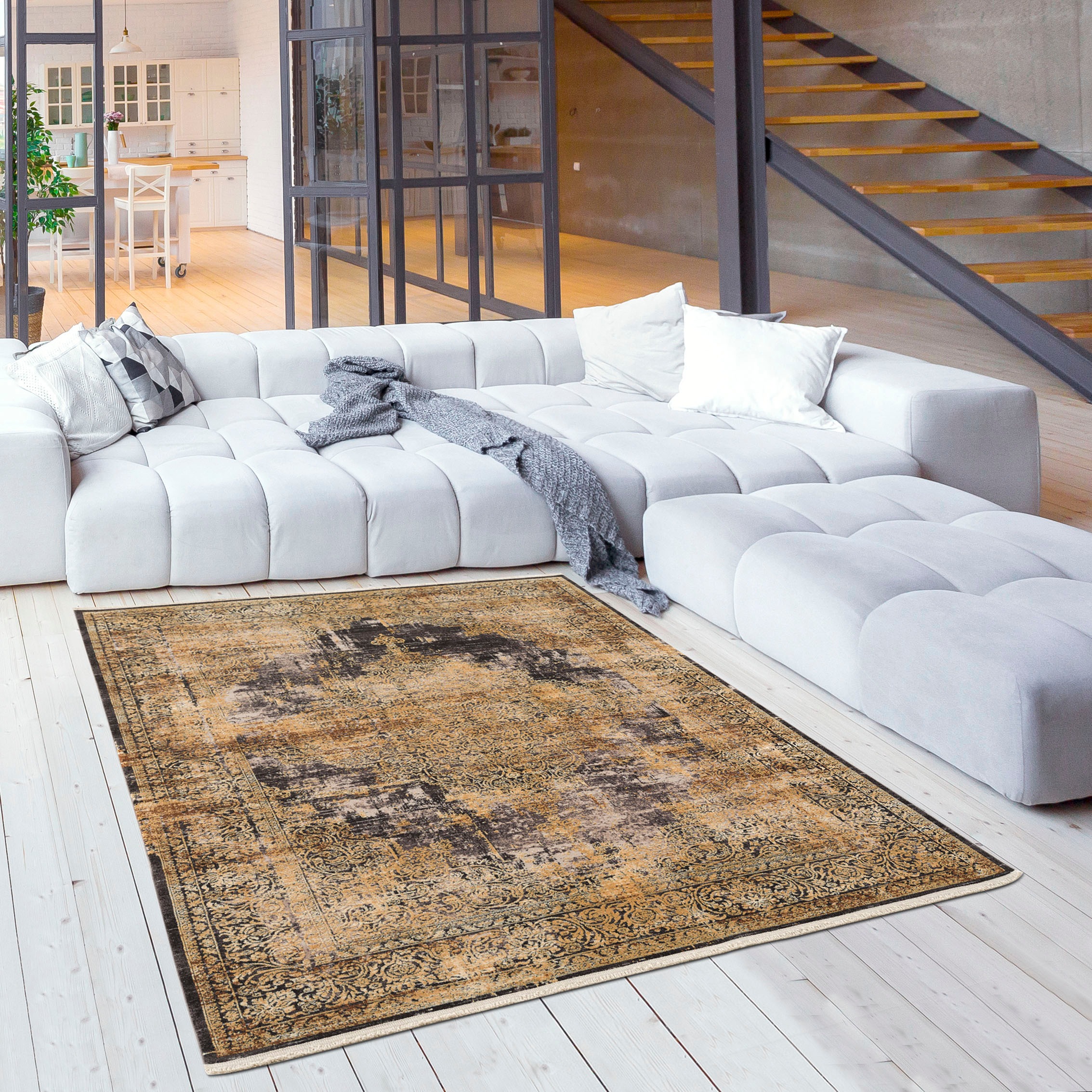 Image of Sanat Teppich "Oasis 1868" rechteckig 8 mm Höhe Wohnzimmer, Kurzflor, Orient Optik