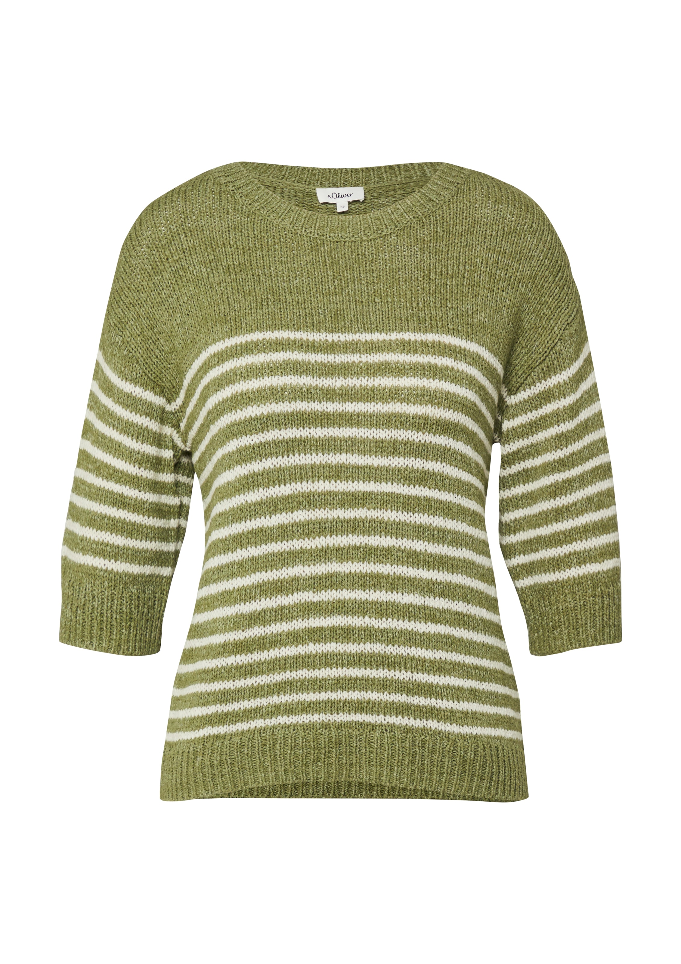 s.Oliver Pull à manches 3/4 avec rayures