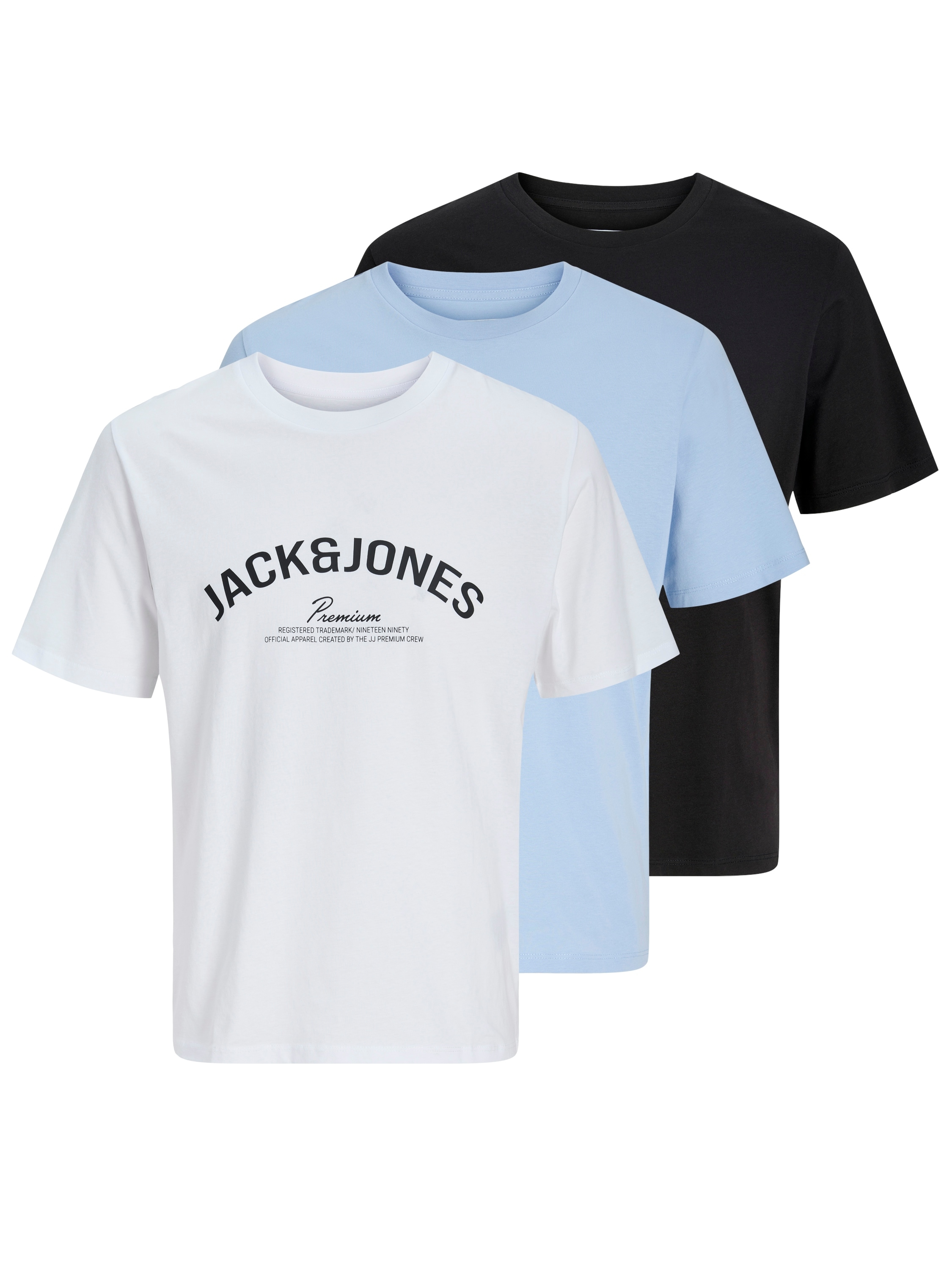 Image of Jack & Jones Rundhalsshirt "JPRBLATOMMY SS TEE FST 3PK MP" Packung, 3