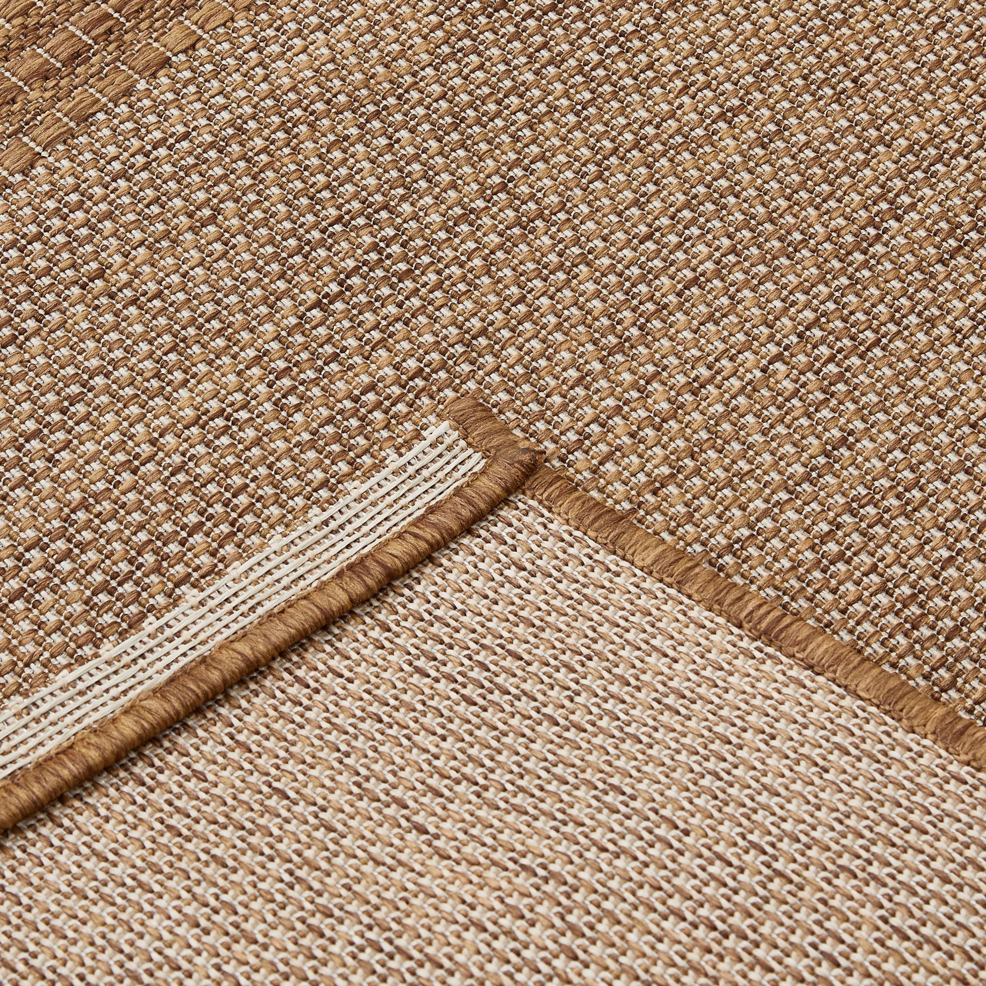 Andiamo Teppich »ARIZONA1« rechteckig 5 mm Höhe Flachgewebe, kariertes Muster, In- und Outdoor geeignet, wetterfest