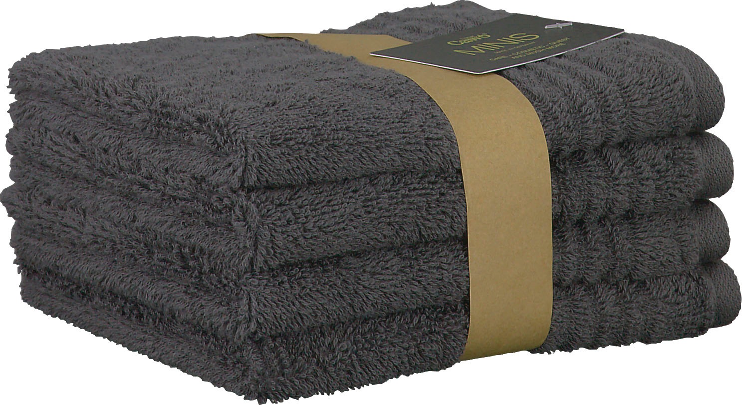 Image of Cawö Waschlappen »Minis Uni«, (Packung, 4 tlg., 4tlg.), mit dezenter Bordüre bei Ackermann Versand Schweiz