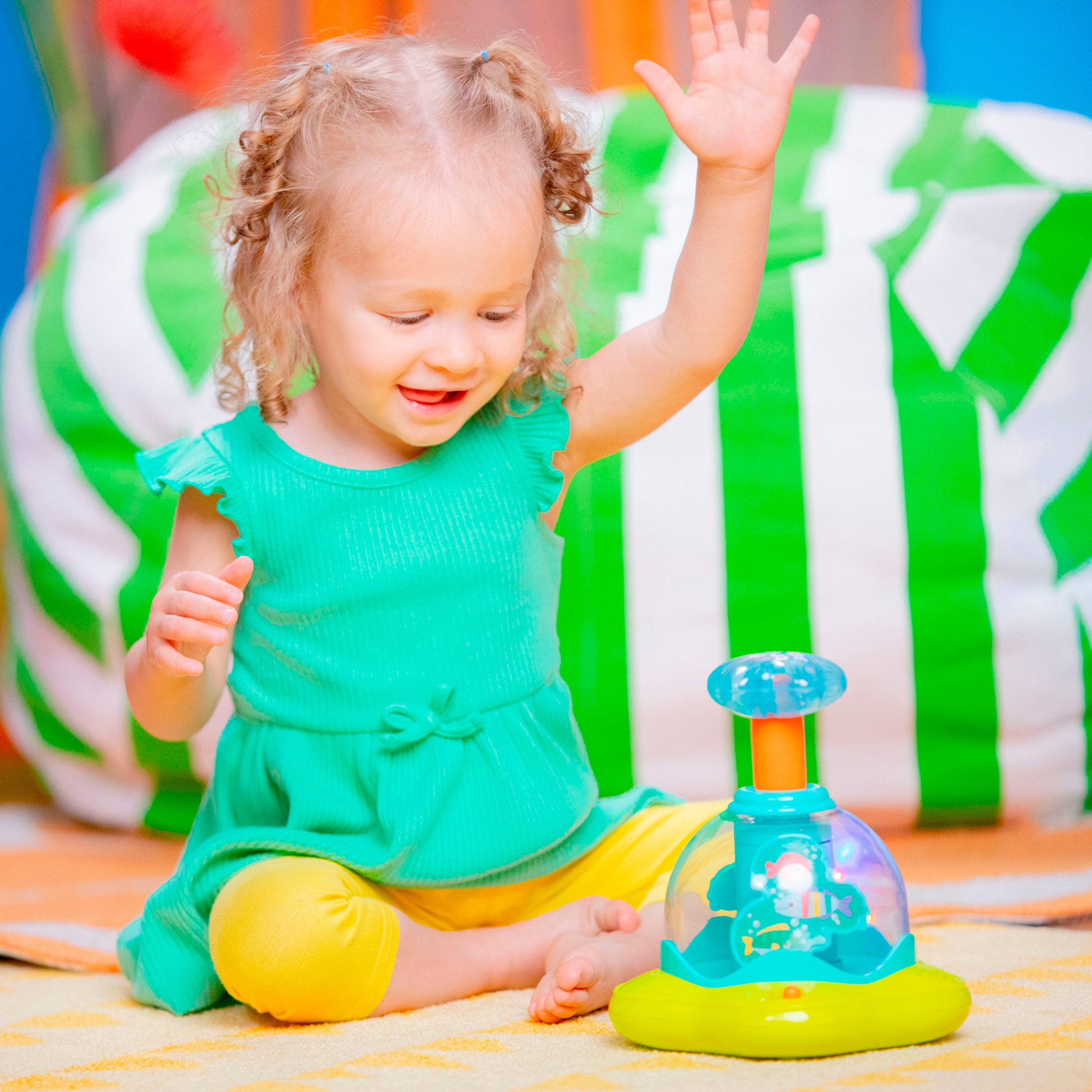 Bright Starts Gyroscope »Press & Glow Spinner™« mit Licht und Sound